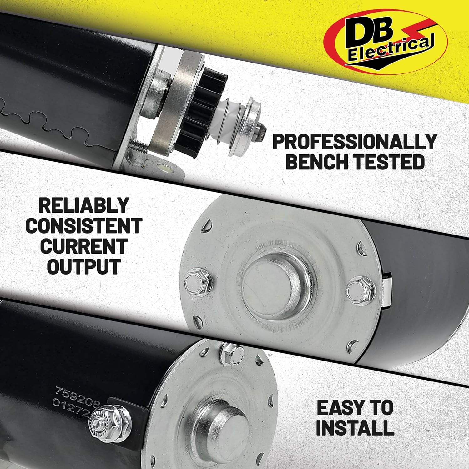 DB Electrical 410-22003 Starter Compatible with/Replacement for Briggs & Stratton, John Deere, and United Tech, Starter Motor for Lawn Mower, Agricultural Machinery, and Heavy Equipment