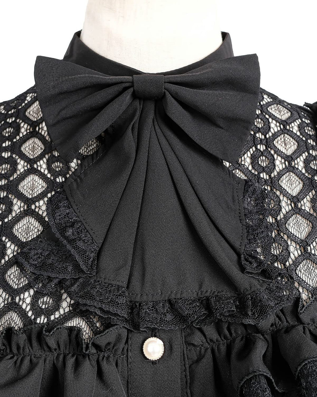 Nuoqi Victorian Blouse Womens Gothic Shirt Vintage Long Sleeve Lotus Ruffle Tops
