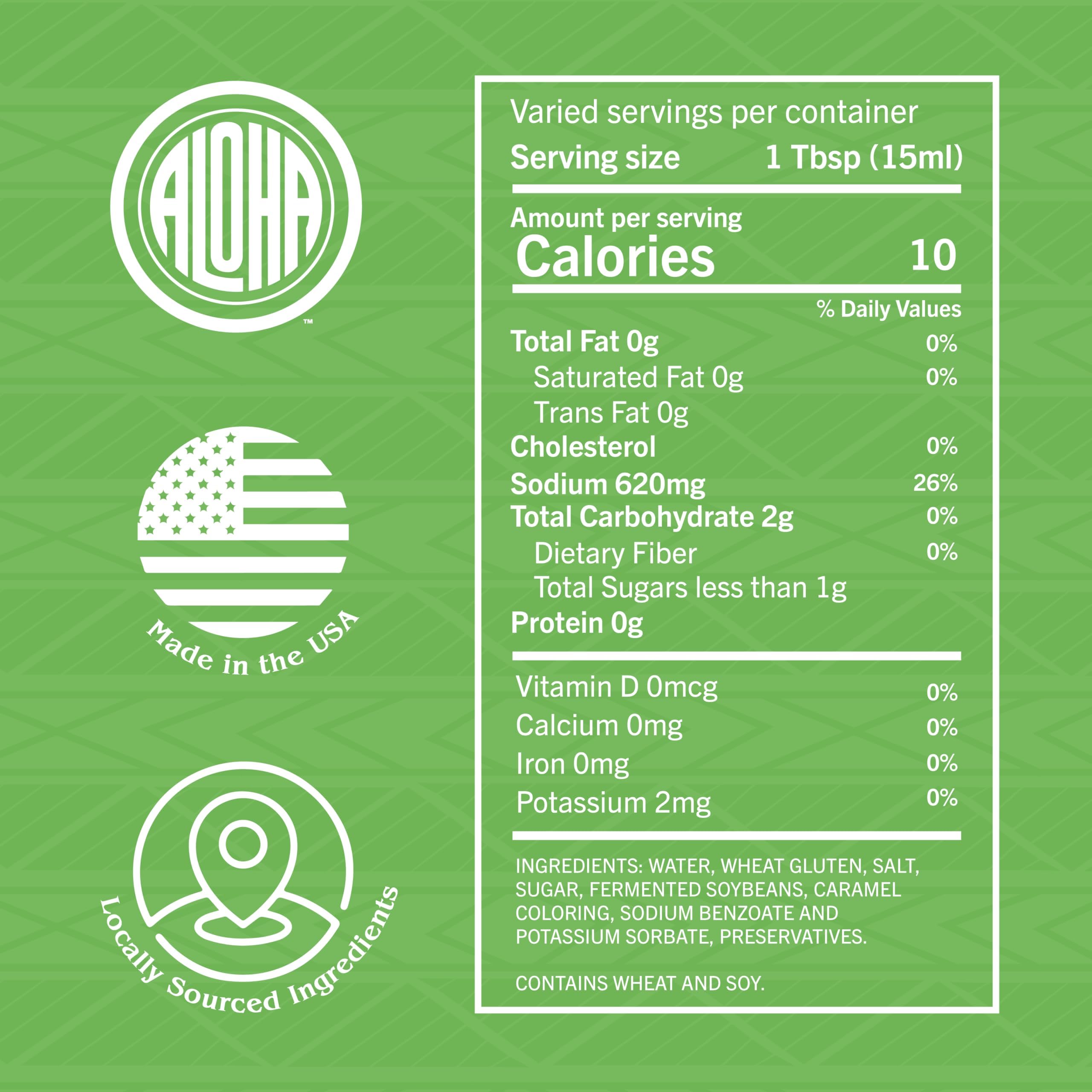 Aloha Shoyu - Lower Salt Soy Sauce with 25% Less Sodium - Versatile and Balanced Shoyu Sauce - Made in Hawaii - 12 oz. Bottle