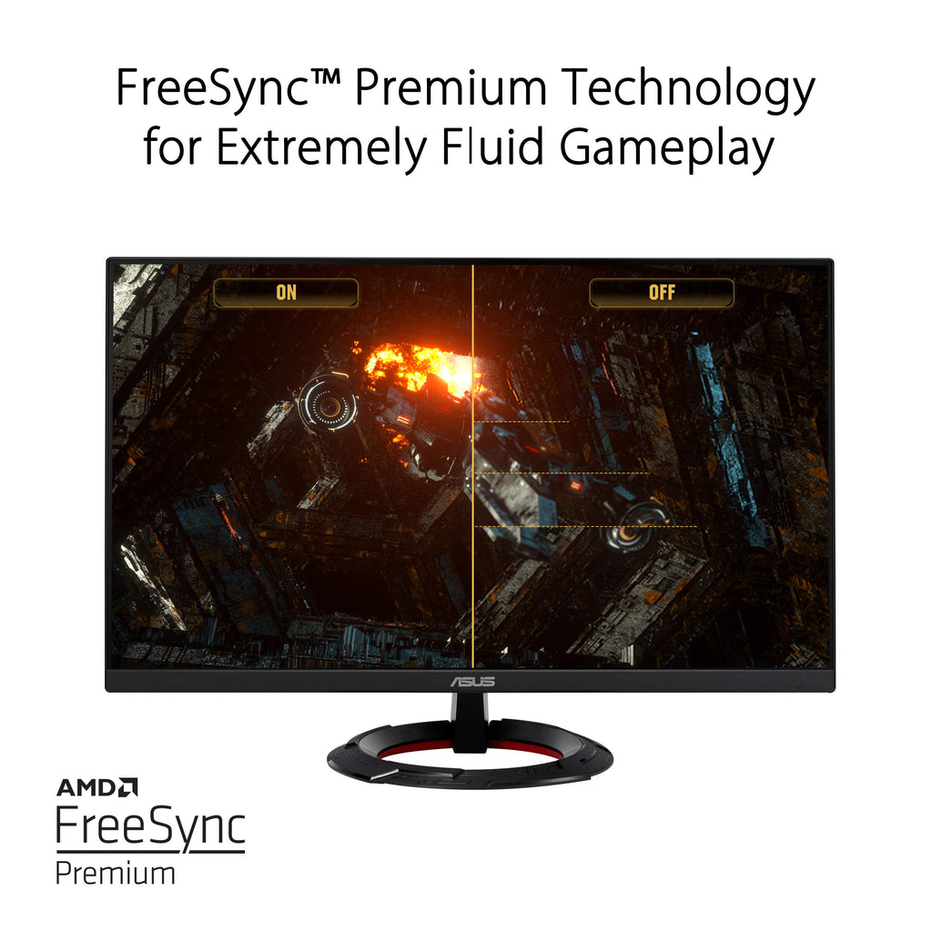 ASUS TUF Gaming 24” (23.8” viewable) 1080P Monitor (VG249QE5A) - FHD, 144Hz Overclock to 146Hz, IPS, Extreme Low Motion Blur Sync, 1ms, Speakers, Variable Overdrive, DisplayWidget Center, 3yr Warranty