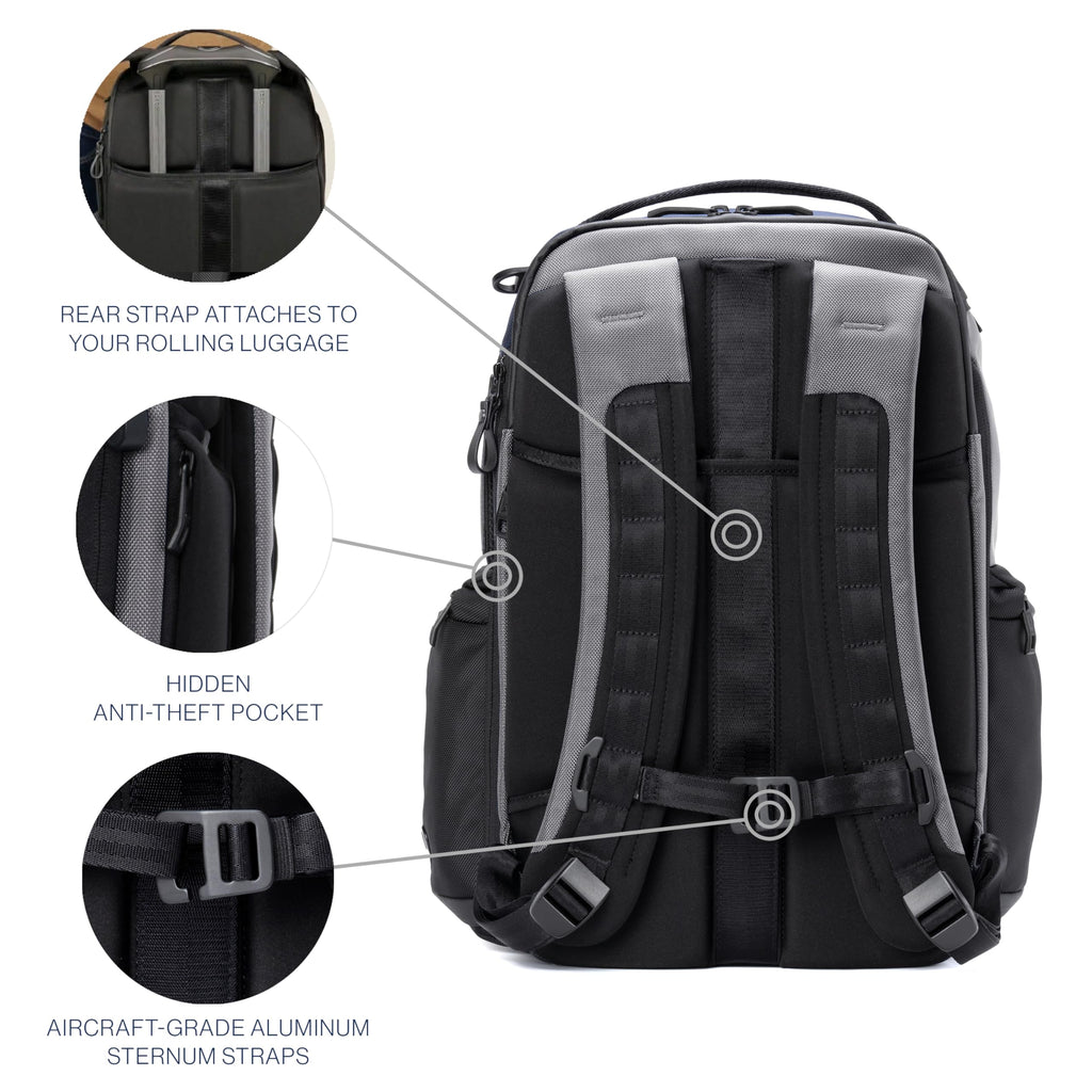 Travelpro Altitude Large Expandable Travel Laptop Backpack 30-36L, 16 Inch Laptop, Water Resistant, Work, Business, Men and Women, Aviator Navy