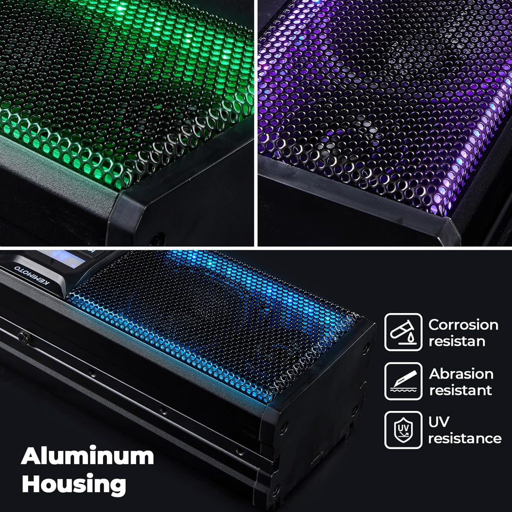KEMIMOTO UTV Sound Bar 16 Inch ATV SoundBar Golf Cart Sound Bar SXS Speakers Bluetooth-Compatible with Multicolor LED Lighting Compatible with Polaris RZR Can-Am Defender Maverick X3 CFMOTO ZFORCE