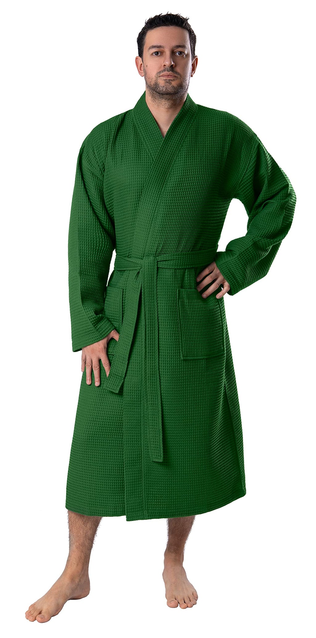 BAGNO MILANO Mens Robes, Waffle Robes For Men, Turkish Cotton Mens Bathrobes