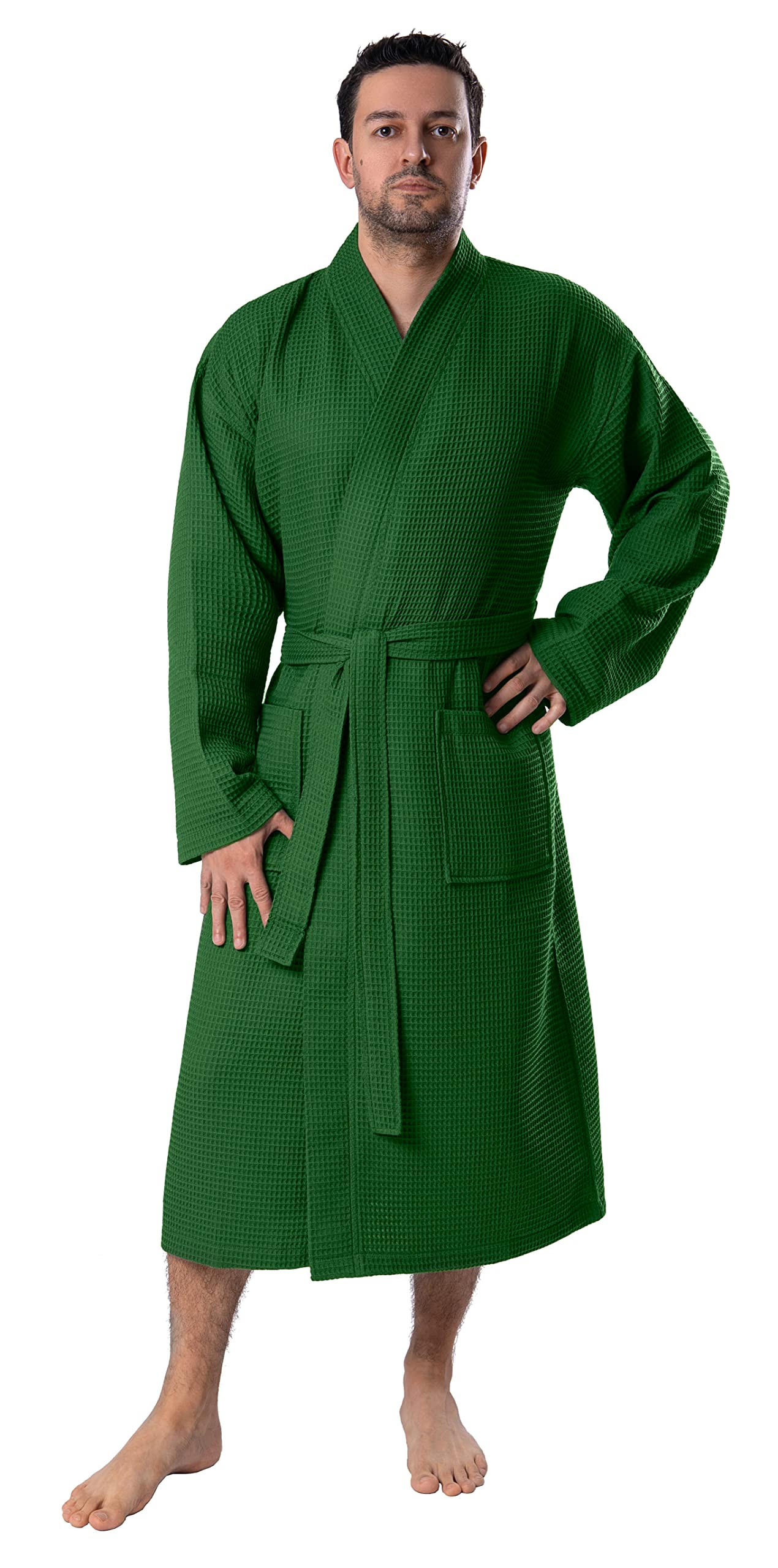 BAGNO MILANO Mens Robes, Waffle Robes For Men, Turkish Cotton Mens Bathrobes