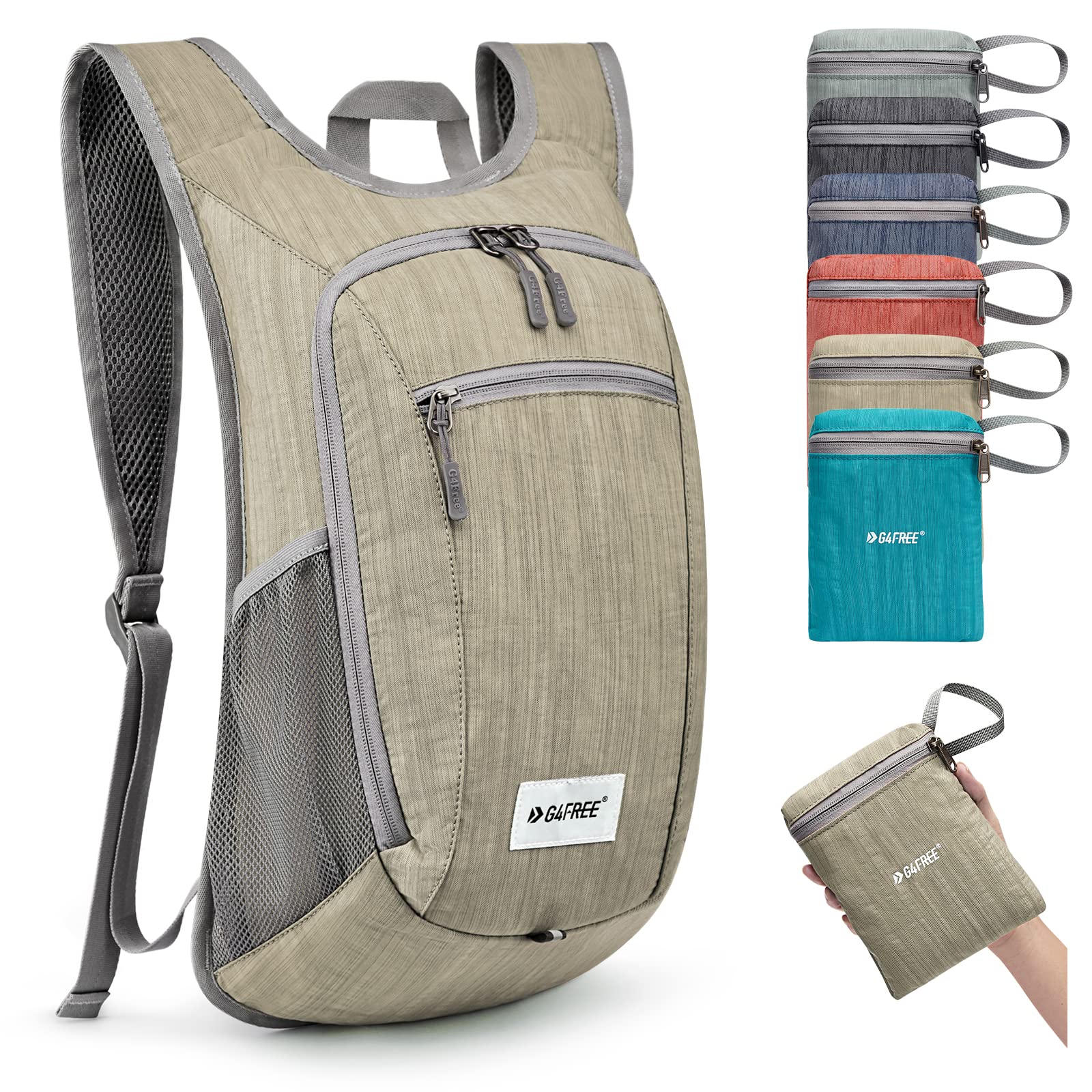 G4Free 10L/15L Hiking Backpack Lightweight Packable Hiking Daypack Small Travel Outdoor Foldable Shoulder Bag