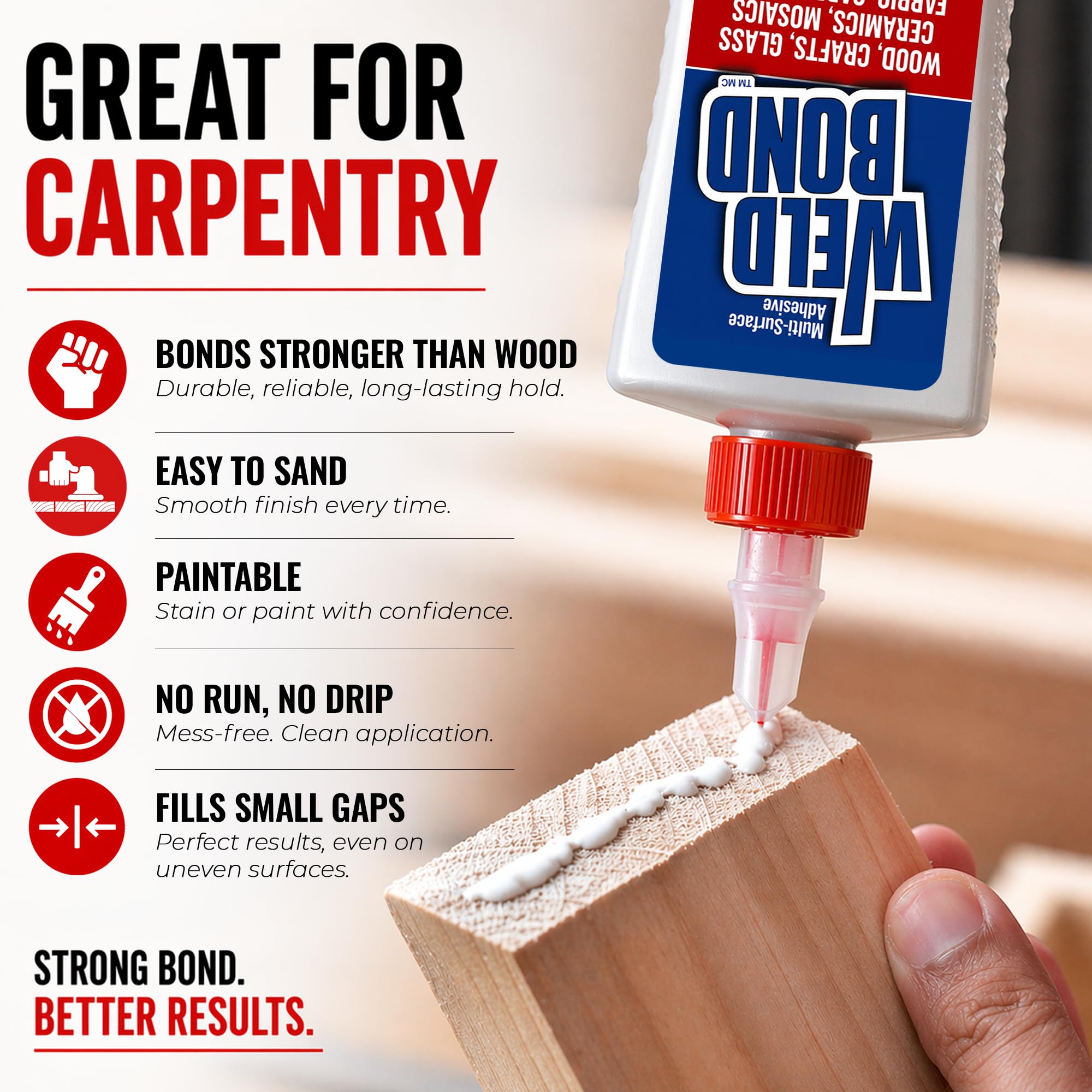Weldbond Multi-Surface Strong Glue – Fast Drying Glue for Wood, Tile, Ceramic, Pottery, Glass & More – Heavy Duty Adhesive for Mosaic, Crafts, Wood Working & Repairs – 5.4oz (160ml), 1 Pack