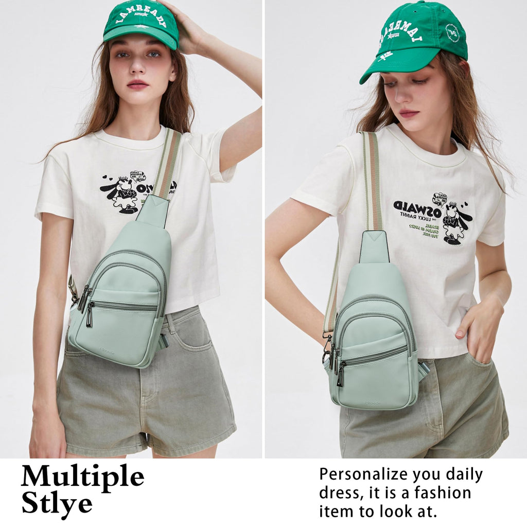 Sling Bag Crossbody Bags for Women Small Cross Body Bag Fanny Packs Chest Sling Purse for Daily Travel Leisure Sport
