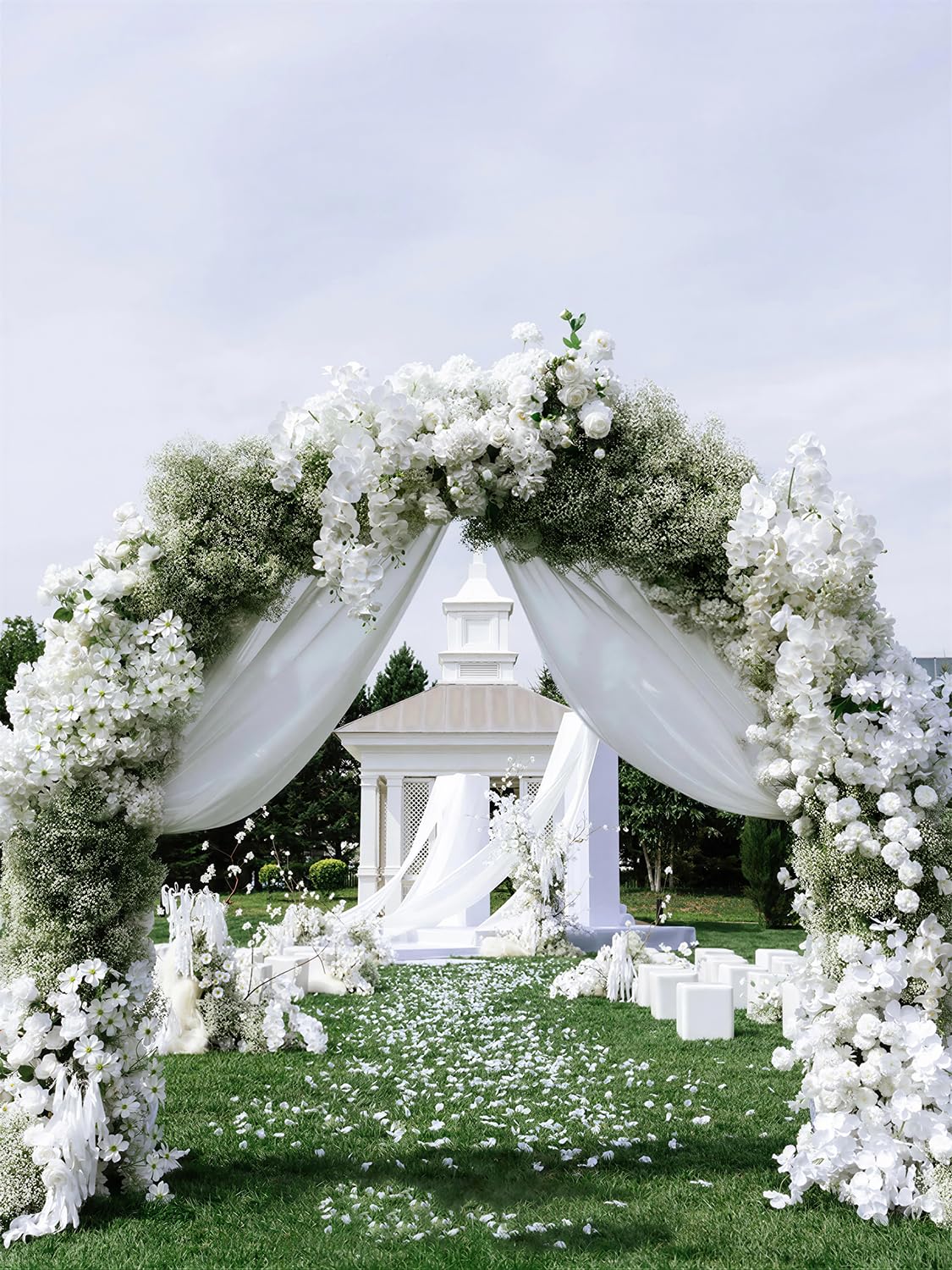 15 PCS Babys Breath Artificial Flowers Fake Babys Breath Flowers Artificial Bulk Blue Gypsophila Bouquets Real Touch Faux Flowers for Wedding Floral Arrangement Party Home Decoration