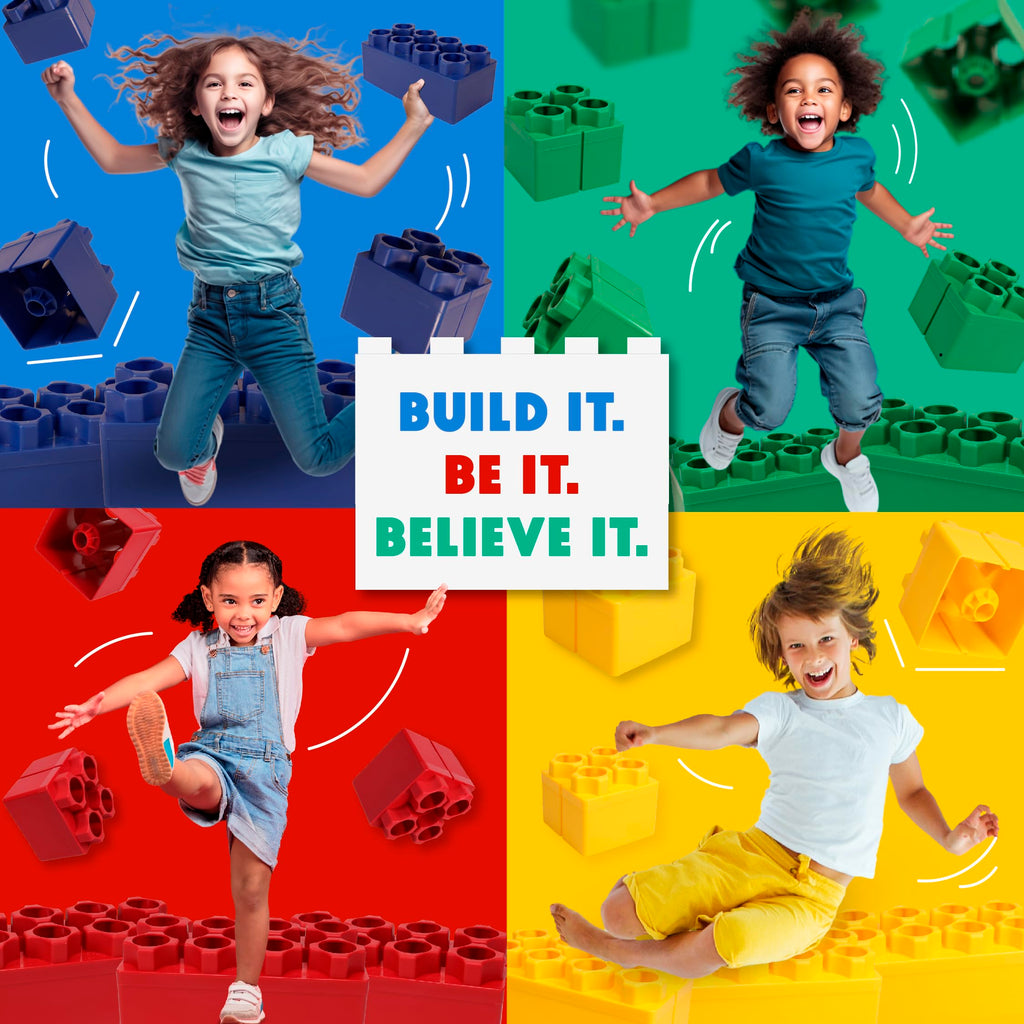 BiggoBlocks Large Building Blocks for Kids Ages 3-8 – 288 Piece Mega Set – Indoor & Outdoor STEM Toy for Boys & Girls