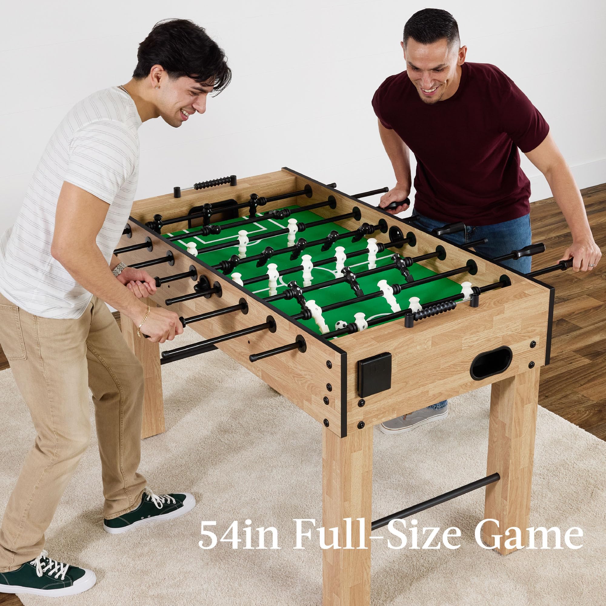 Best Choice Products Full Size 54 Inch Regulation Foosball Table for Home, Game Room - Includes 2 Balls, 2 Cup Holders