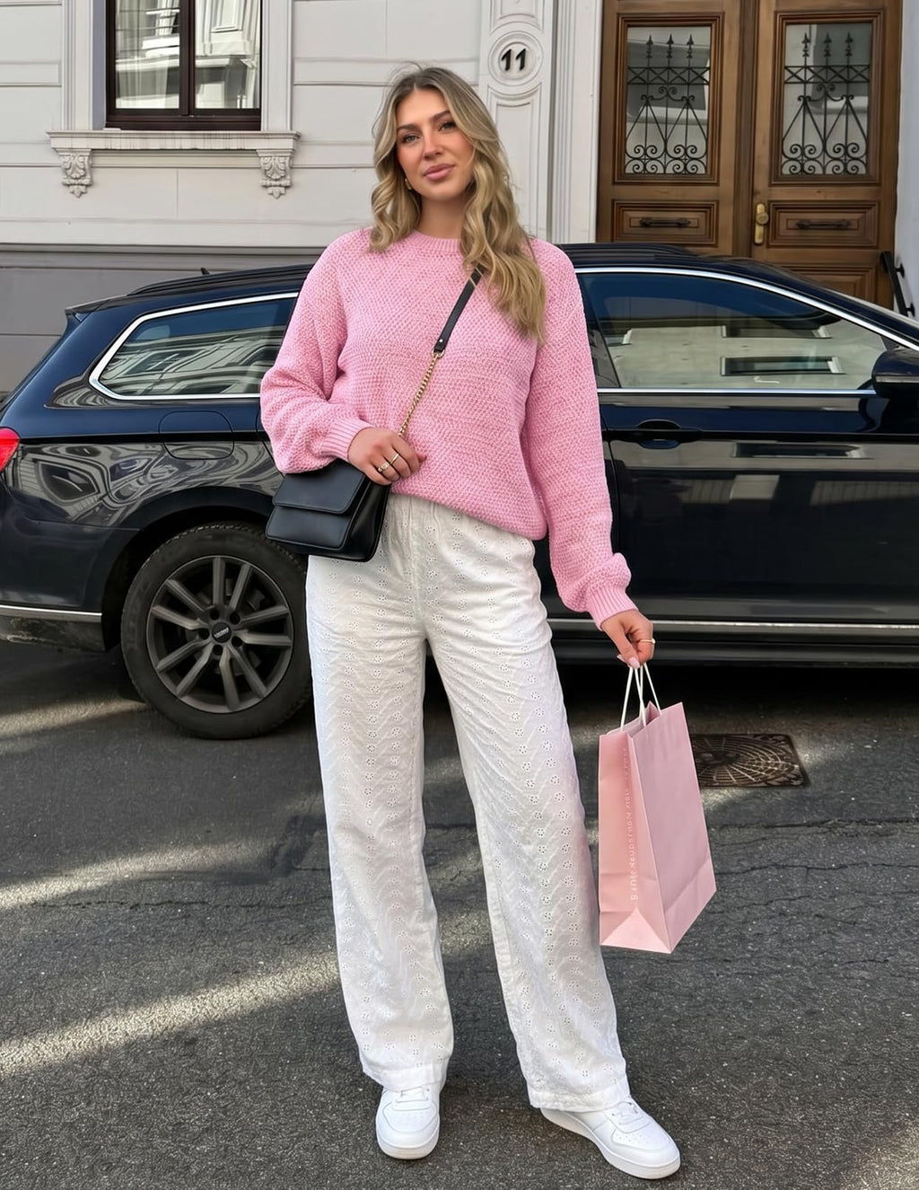 MEROKEETY Sweaters for Women Fall Winter 2026 Oversized Pullover Spring Crew Neck Long Sleeve Heathered Knit Tops