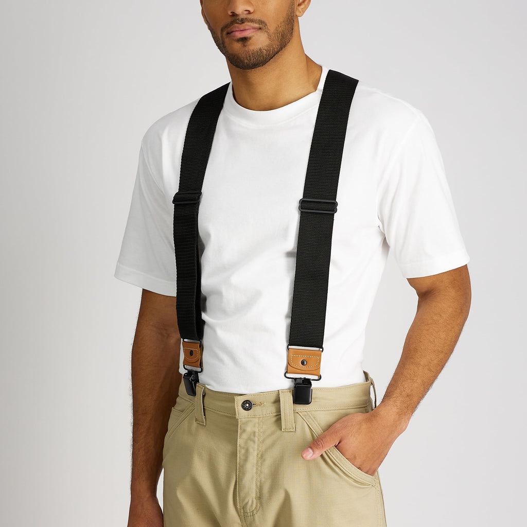 Dickies Men’s Industrial Strength Suspenders – Heavy-Duty Clip-On Support