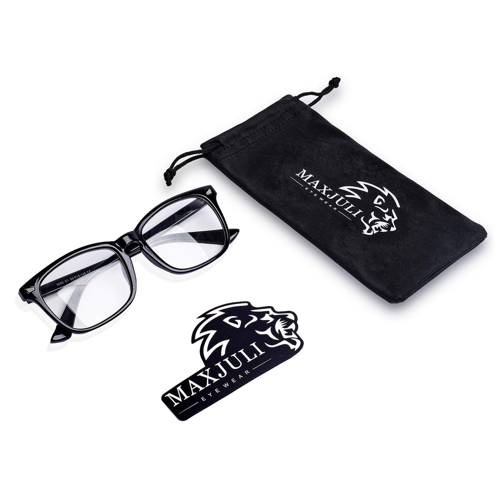 MAXJULI Blue Light Blocking Glasses,Computer Reading/Gaming/TV/Phones Glasses for Women Men(Transparent)