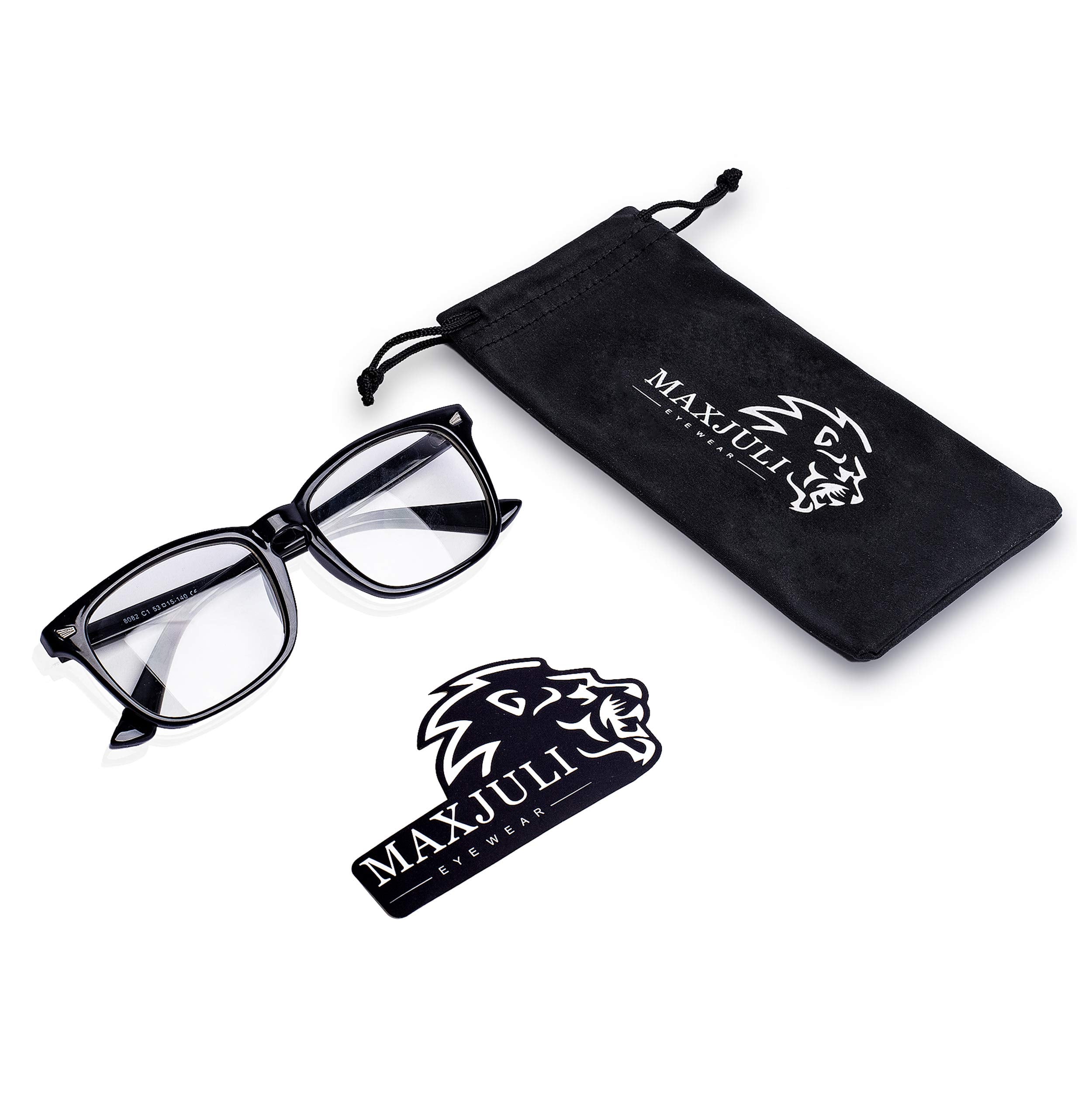 MAXJULI Blue Light Blocking Glasses,Computer Reading/Gaming/TV/Phones Glasses for Women Men(Transparent)