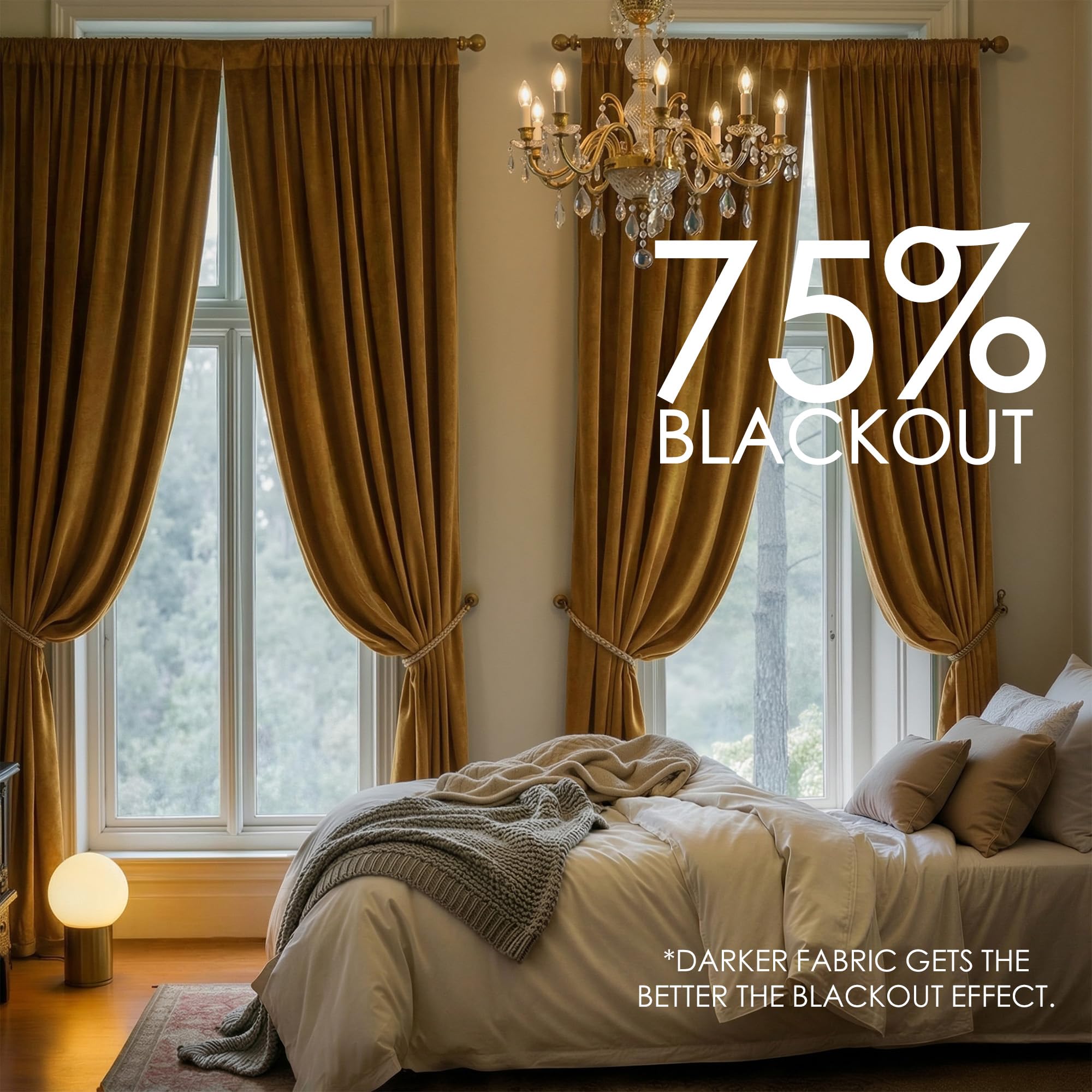Nemia Dark Green Velvet Curtains Thermal Insulated Blackout Curtain for Bedroom Window Living Room Darkening Luxury Vintage 63 Inches Long Heavy Drapes Panels Rod Pocket Set of 2