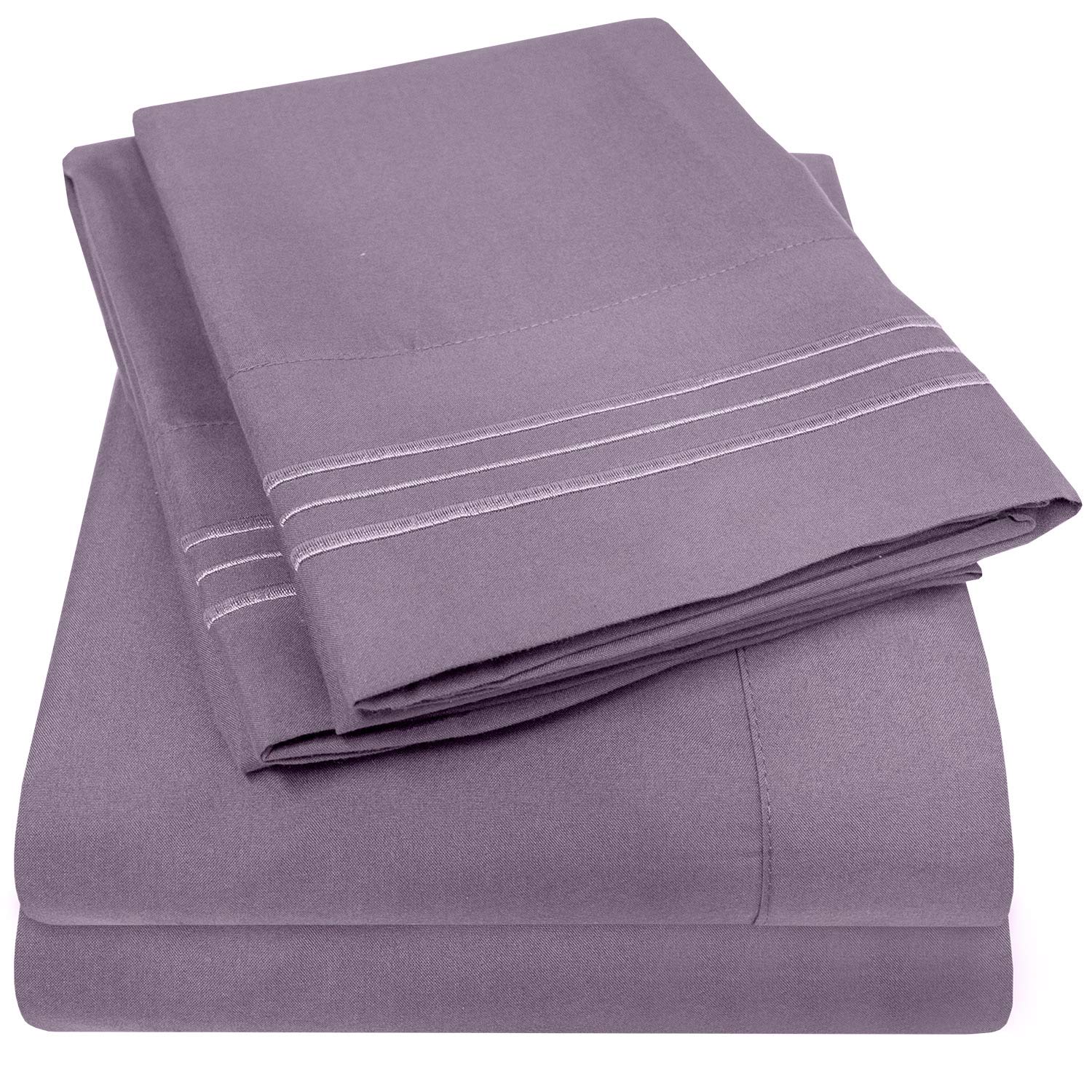 1500 Supreme Collection Extra Deep Pocket Sheets Set - Luxury Soft Bed Sheets, Wrinkle Free, Bedding, Over 40 Colors, 21 inch Extra Deep Pocket, Twin, Black