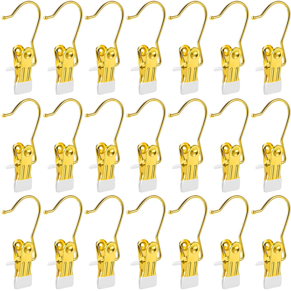Hotop 20 Pieces Boot Hanger Clips for Closet, Laundry Hanging Hooks Heavy Duty Clips Boot Holder Portable Single Hooks Space Saving for Pants Jeans Clothes Hats Tall Towels (Black)