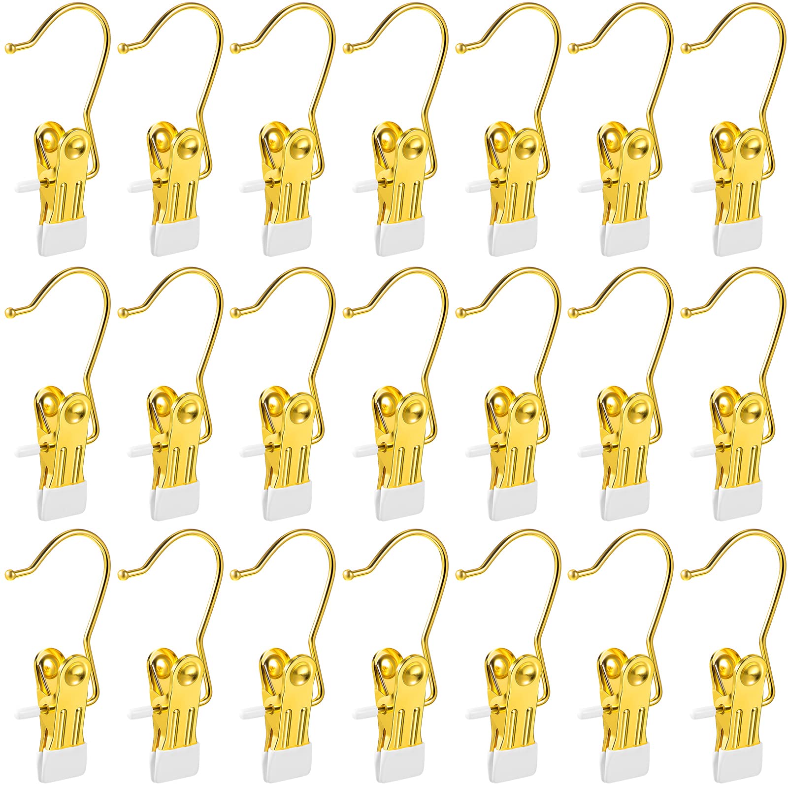 Hotop 20 Pieces Boot Hanger Clips for Closet, Laundry Hanging Hooks Heavy Duty Clips Boot Holder Portable Single Hooks Space Saving for Pants Jeans Clothes Hats Tall Towels (Black)