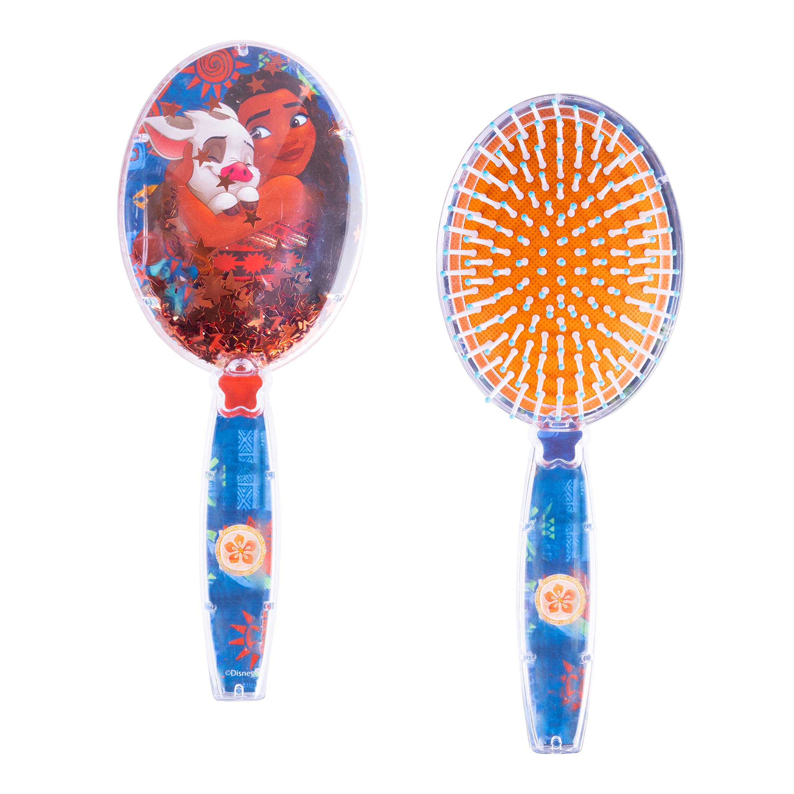 CoComelon Hair Brush with Magical Sparkling Stars Confetti HairBrush, Green - Kids Hair Brush Ages 3+