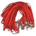 Bird Fiy Black Lanyards 100 Pack Bulk Badge Lanyards with Clip Neck Flat Lanyard with Badge Lanyard Bulldog Clip