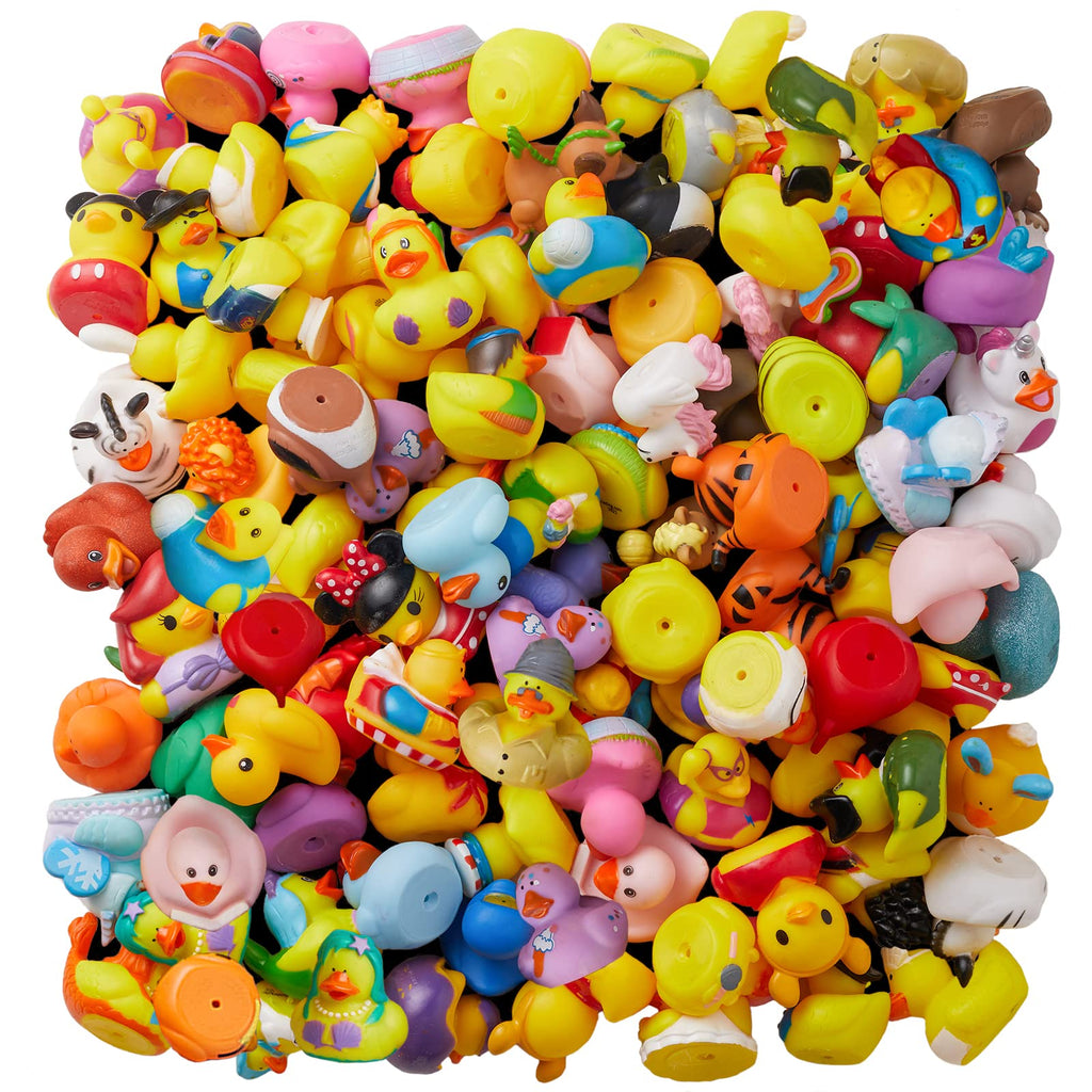 30 Pack Rubber Duck for Jeeps Ducking - 2" Bulk Floater Duck for Kids - Baby Bath Toy Assortment - Party Favors, Birthdays, Bath Time, and More (30 Varieties)