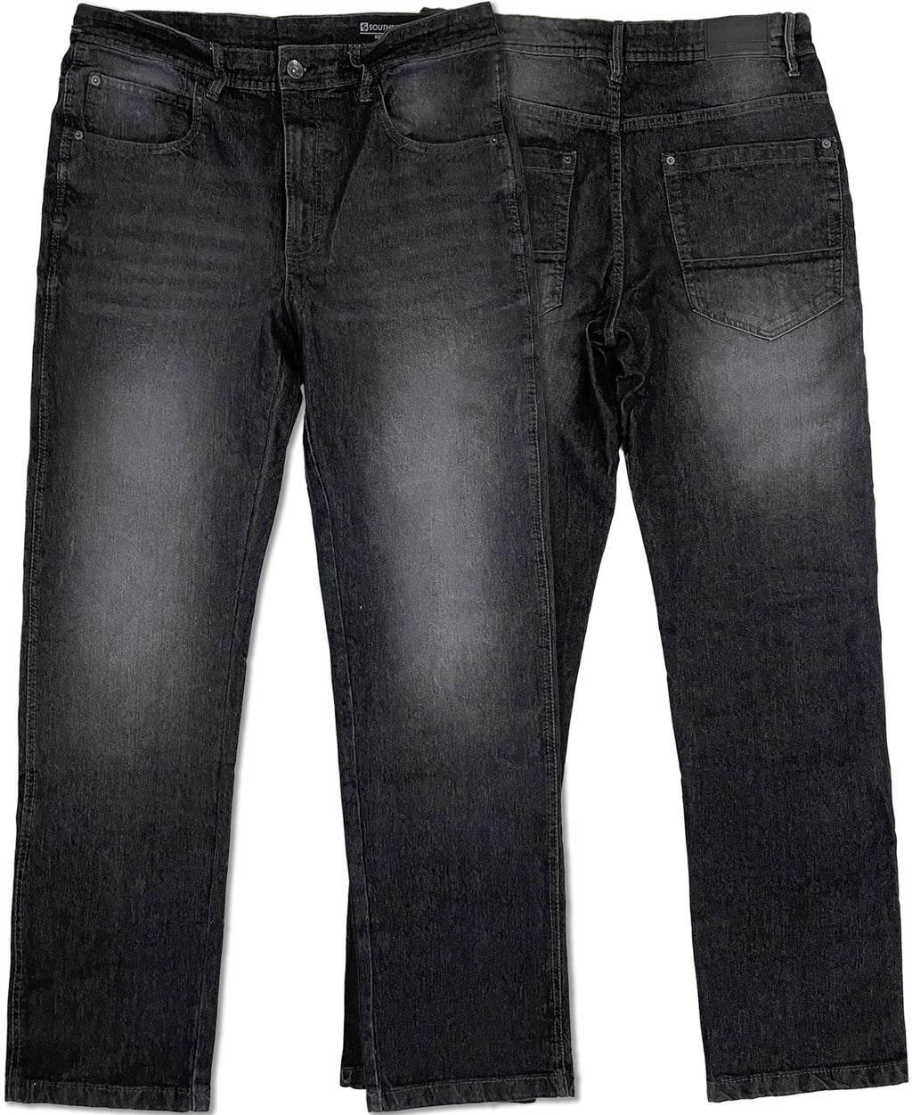 Southpole Mens Mid Rise Stretchable Straight Relaxed Fit Cross Hatch Denim Pants