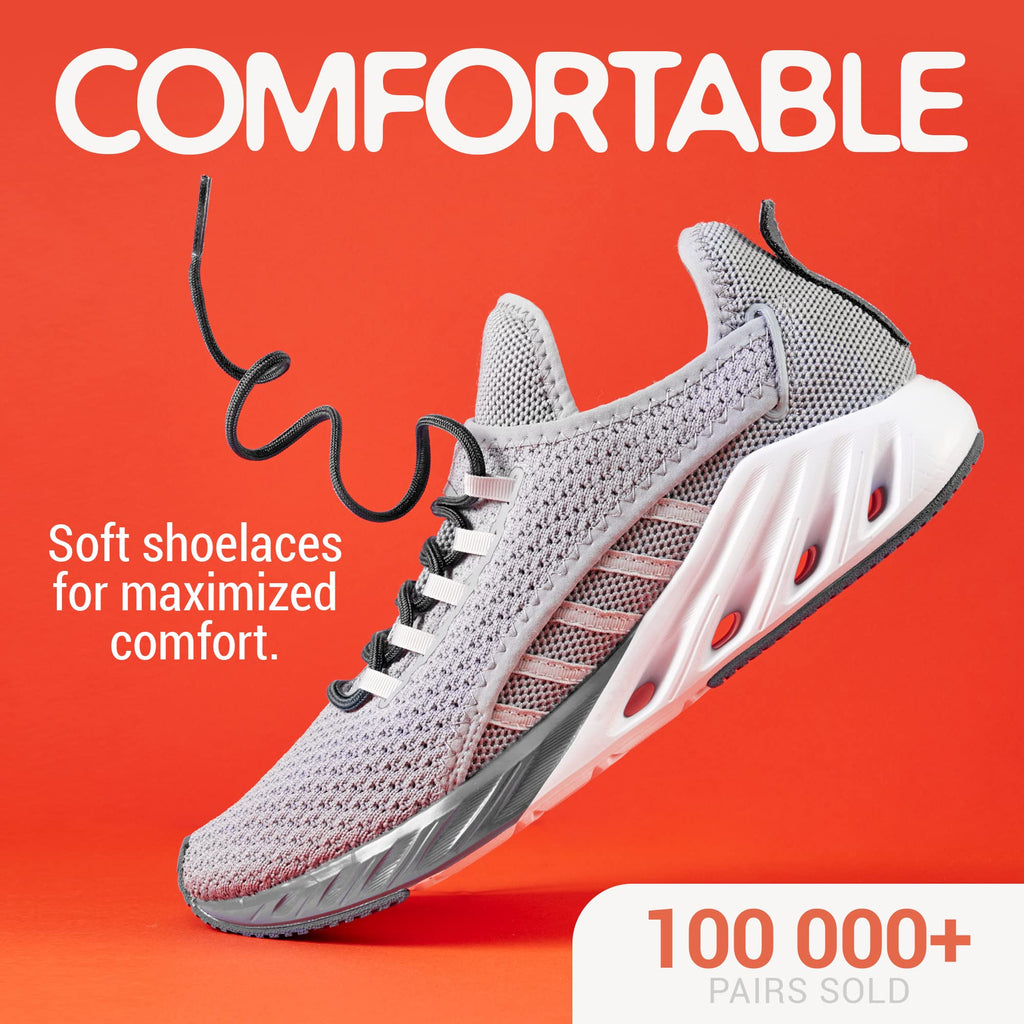 Miscly Round Shoelaces [1 Pair] 5/32″ Thick - For Shoes, Sneakers & Boots