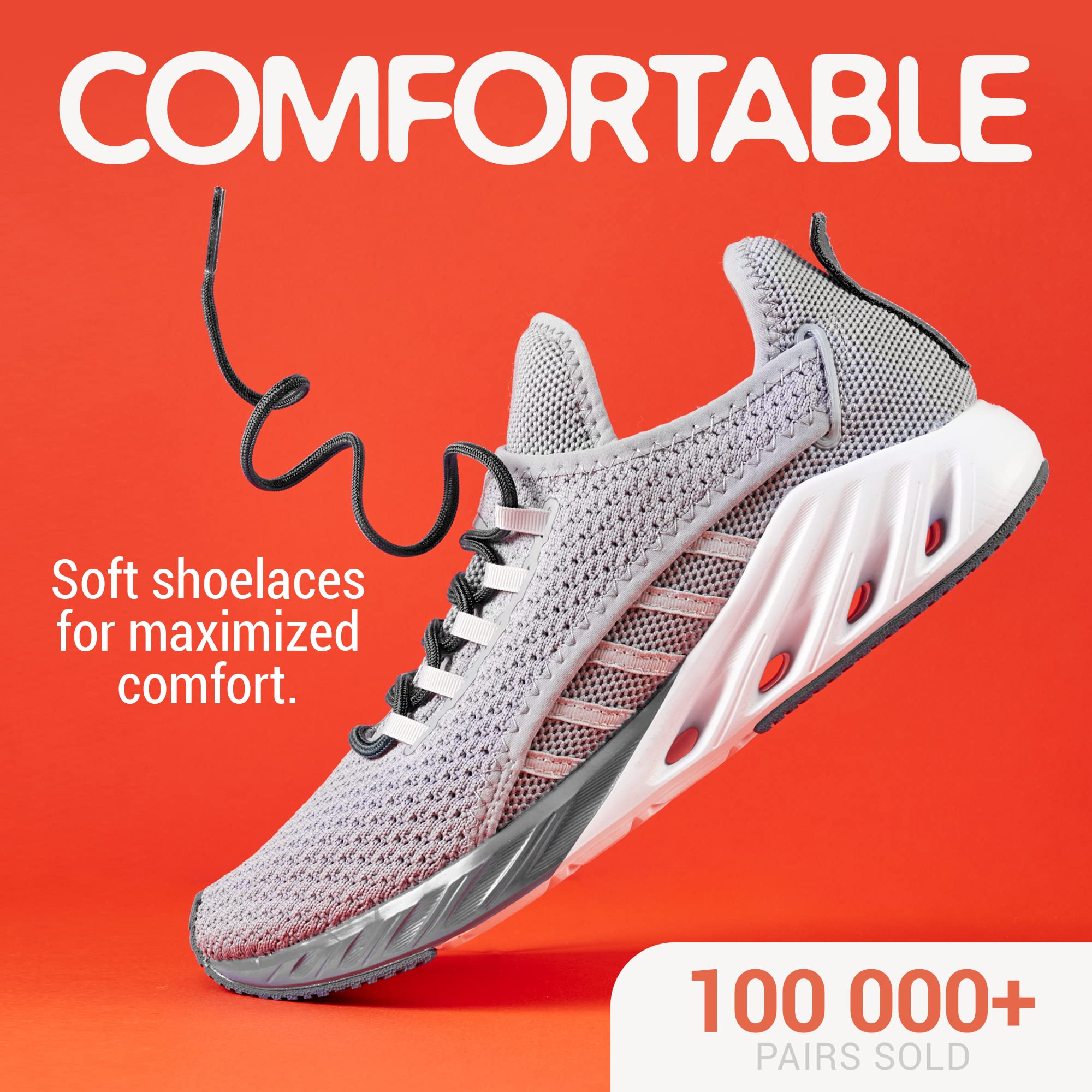 Miscly Round Shoelaces [1 Pair] 5/32″ Thick - For Shoes, Sneakers & Boots