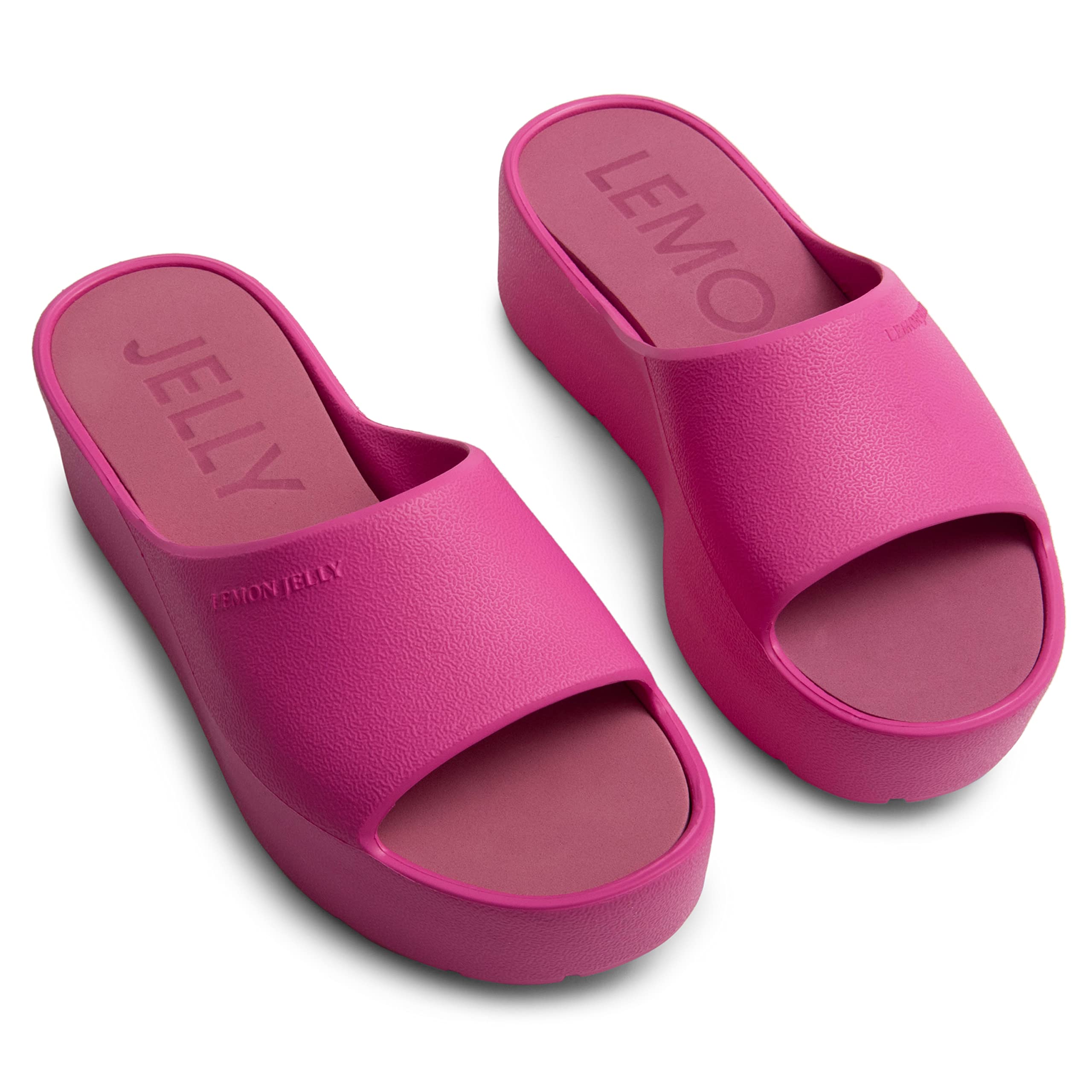 Lemon Jelly Women's Sunny Platform Sandals - Cute Water-Friendly Comfort Wedges for the Beach or Casual Wear - Super Lightweight Slip-On Flip Flops for Ladies