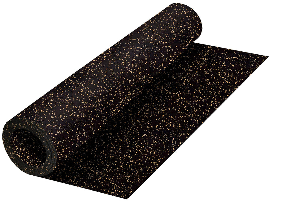 Playsafer Genaflex Rubber Gym Floor Mat, Heavy Duty Commercial Protective Gym Flooring Roll - 8mm Thick (10% Blue, 4' X 4')