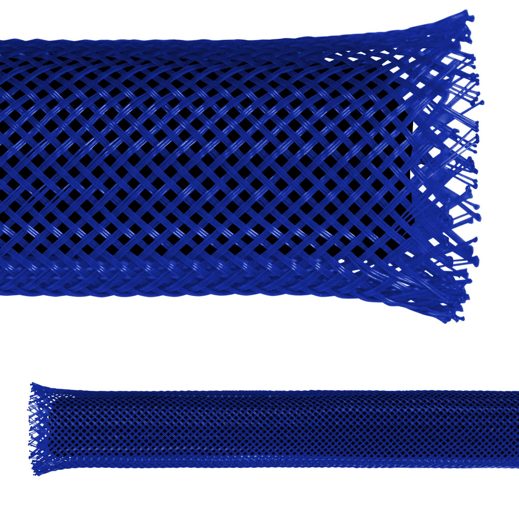 Electriduct 1/8" Black PET Expandable Braided Sleeving Cable Mesh Flexible Wire Sleeve - 10 Feet