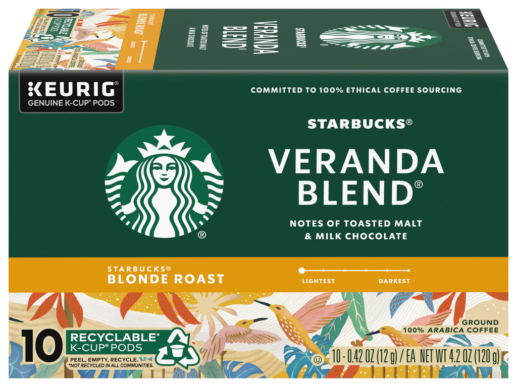 Starbucks K-Cup Coffee Pods, Starbucks Blonde Espresso Roast Hot or Iced Coffee, 22 Keurig Pods