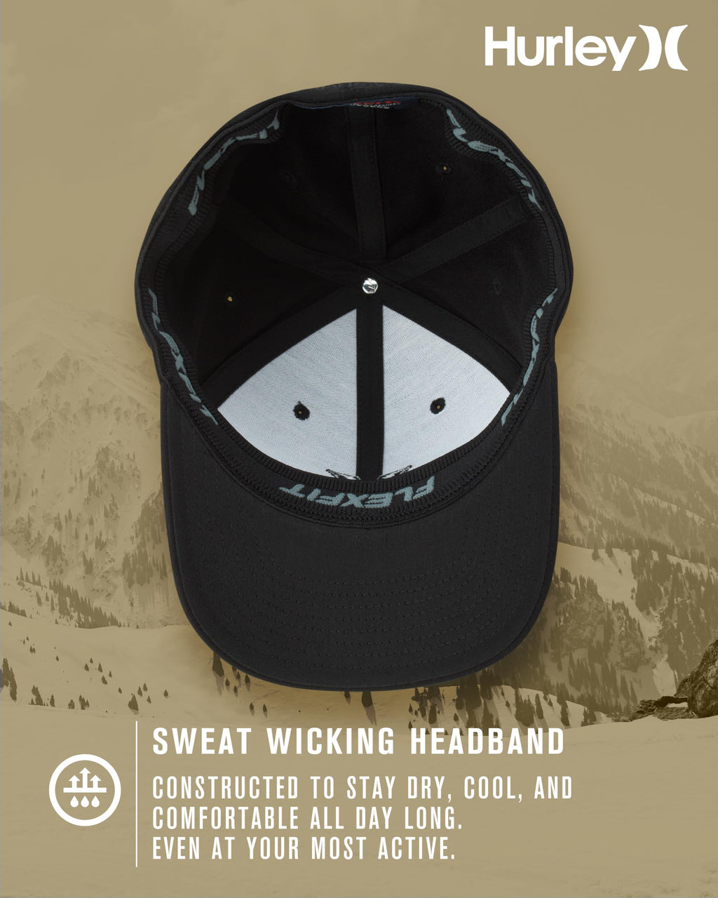 Hurley Men's Caps - One & Only Flexfit Baseball Cap - Fitted Hats for Men (S-XL)