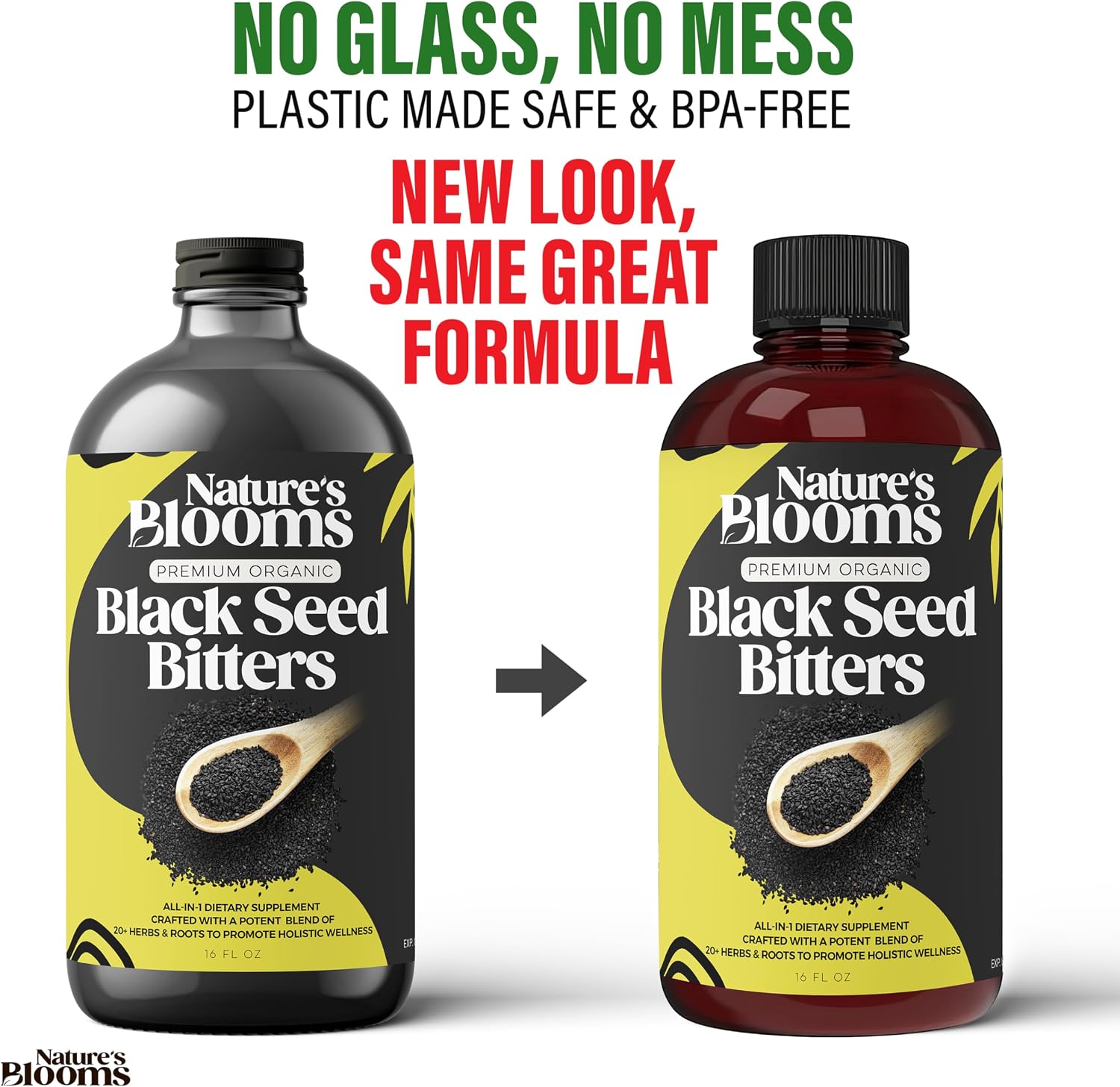 Nature's Blooms Soursop & Black Seed Bitters Bundle, 16 oz Each, 2 Bottles