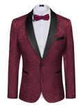 COOFANDY Men's Floral Tuxedo Suit Jacket Slim Fit Dinner Jacket Party Prom Wedding Blazer Jackets