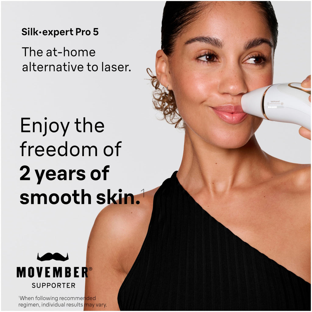 Braun IPL, Silk·Expert Pro 5, IPL Hair Removal for Women and Men, Permanent Laser Hair Reduction At-Home, 1 Head, IPL5100