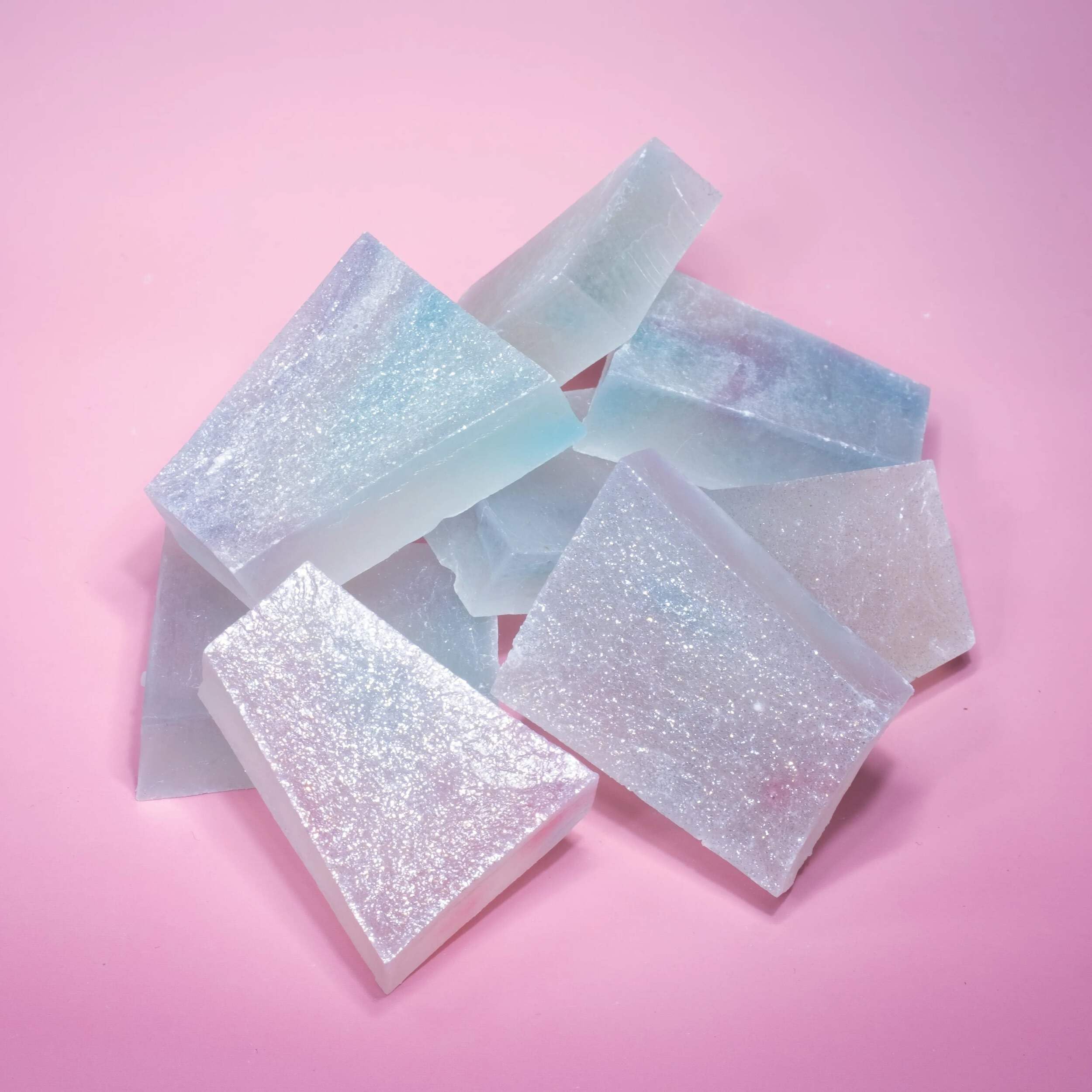 Silky Gem - Edible Lychee Flavored Aurora Crystal Candy, 8-10 pieces, Kohakutou, Edible Gem, Vegan, Gluten Free, ASMR