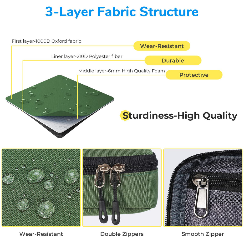 ECHSRT Large Pencil Case, Aesthetic Pen Pouch with Big Capacity, Minimalist Portable Stationery Bag with Handle for Office Organizer Aesthetic Pencil Cases