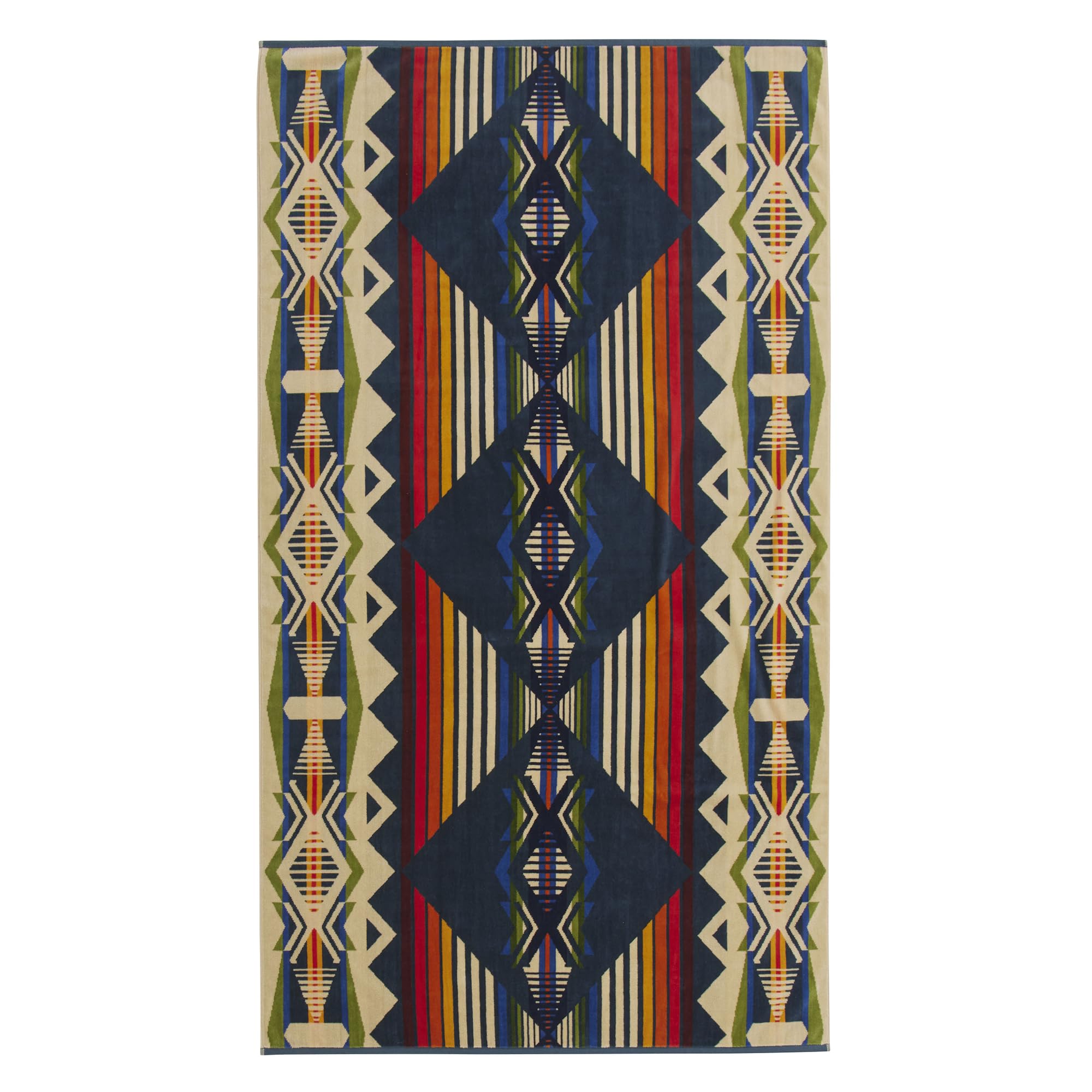 Pendleton Oversized Jacquard Spa Towels, 40 x 70 inches Bath Towels, 100% Cotton, Soft and Quick Dry for the Beach, Hot Tub, Pool - Highland Peak Aqua