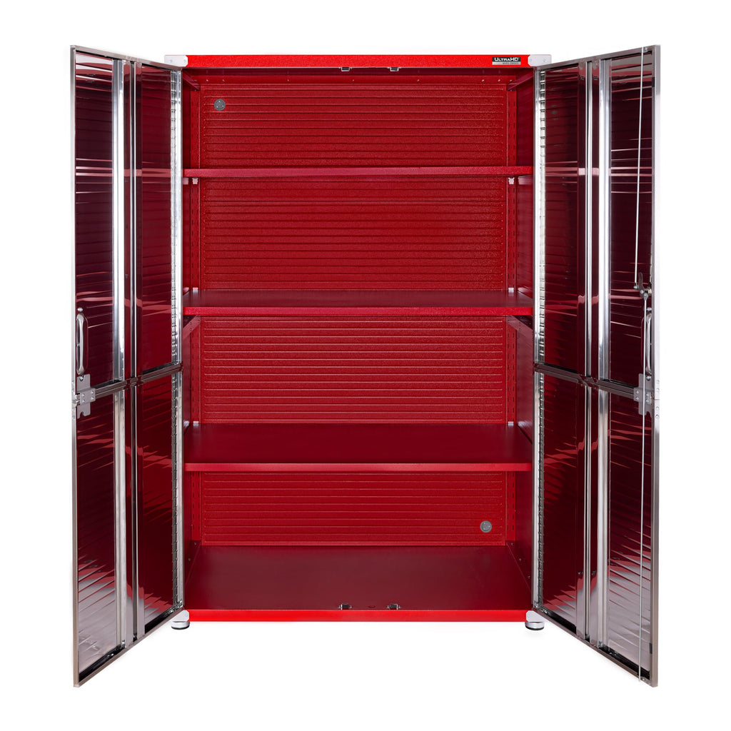 Seville Classics UltraHD Solid Steel Lockable Metal Storage Cabinet Locker Organizer, w/Adjustable Shelves for Garage, Warehouse, Office, Classroom, Granite, 30" W x 18" D x 72" H