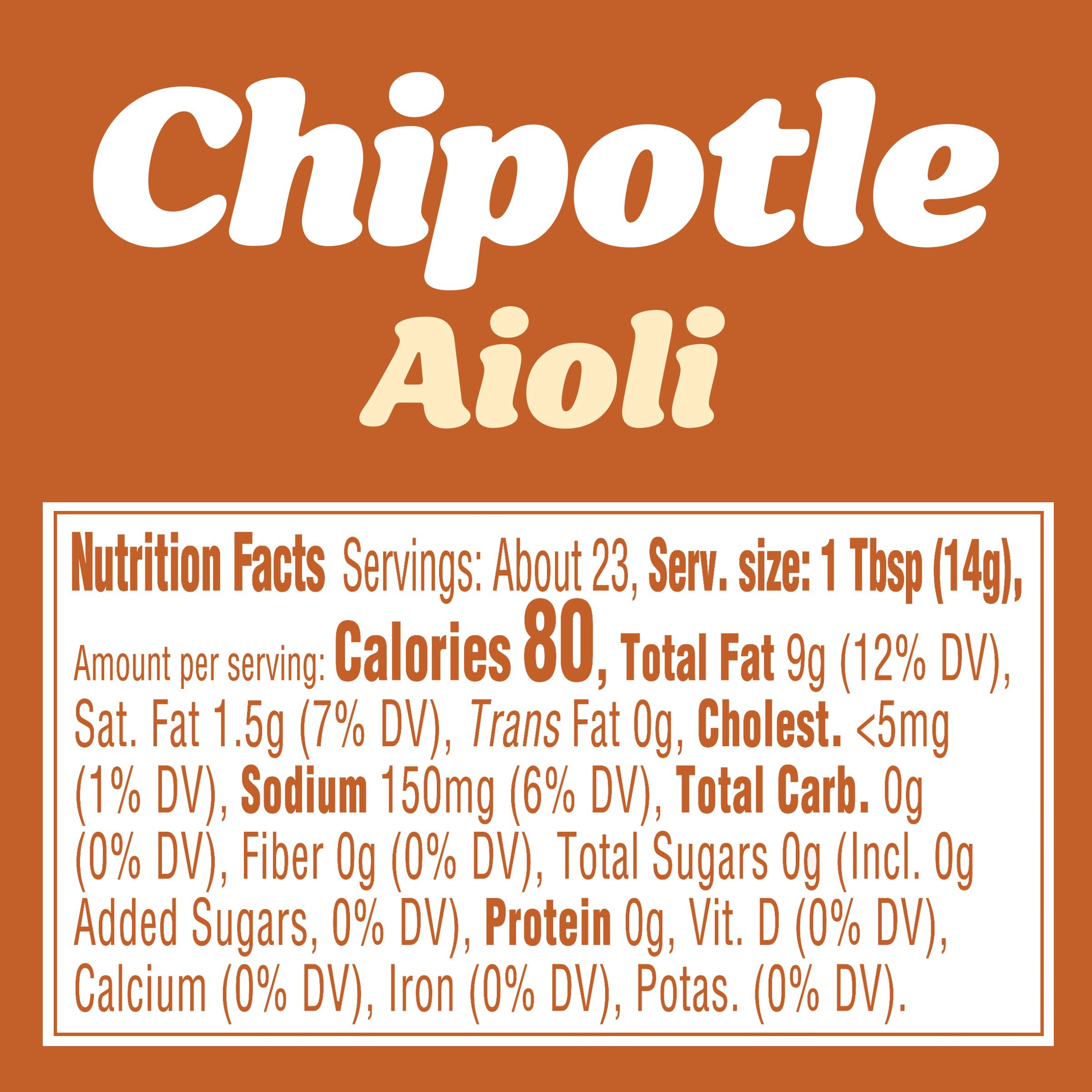 Kraft Chipotle Aioli, 12 fl oz Bottle