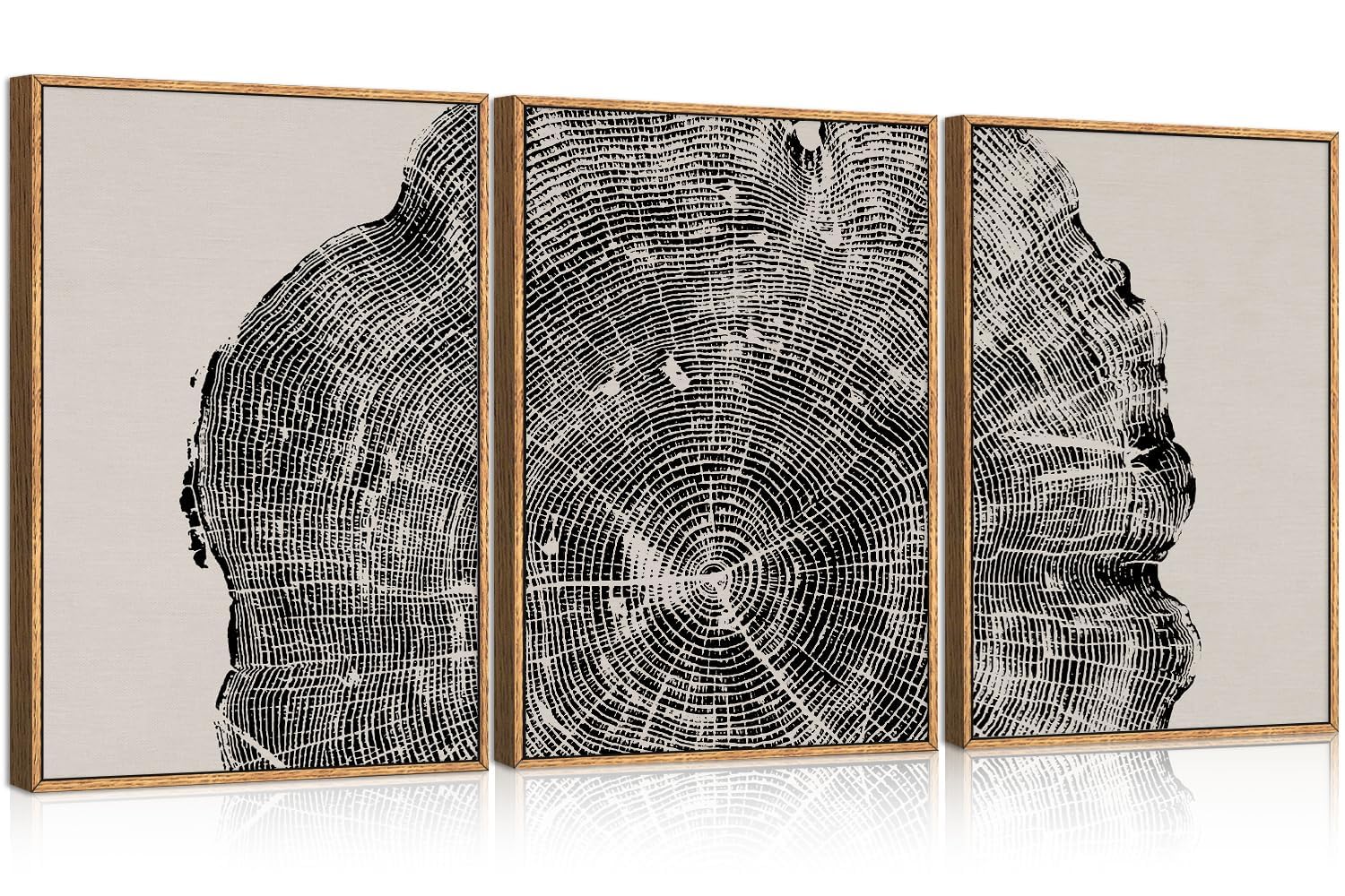 CHDITB Abstract Modern Framed Canvas Wall Art Set, Contemporary Artwork for Home Decor, Neutral Pastel Illustration Wall Painting, Nordic Minimal Zen Art Prints for Living Room Office-16 x24 x3