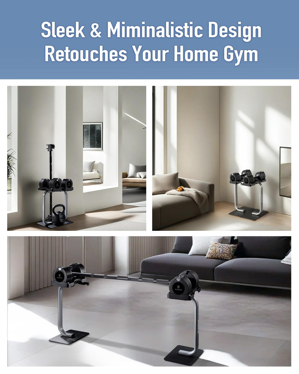 BYZOOM FITNESS Pure Series Adjustable Dumbbell - 12.5/25/27.5/50/55/75lb - ONE UNIT OR PAIR(check QTY before purchase) - 5-in-1/ 10-in-1 / 15-in-1 / 21-in-1 Flexible Hand Weights for Home Apartment Garage Gym, Strength Training & Fitness Workouts, White O