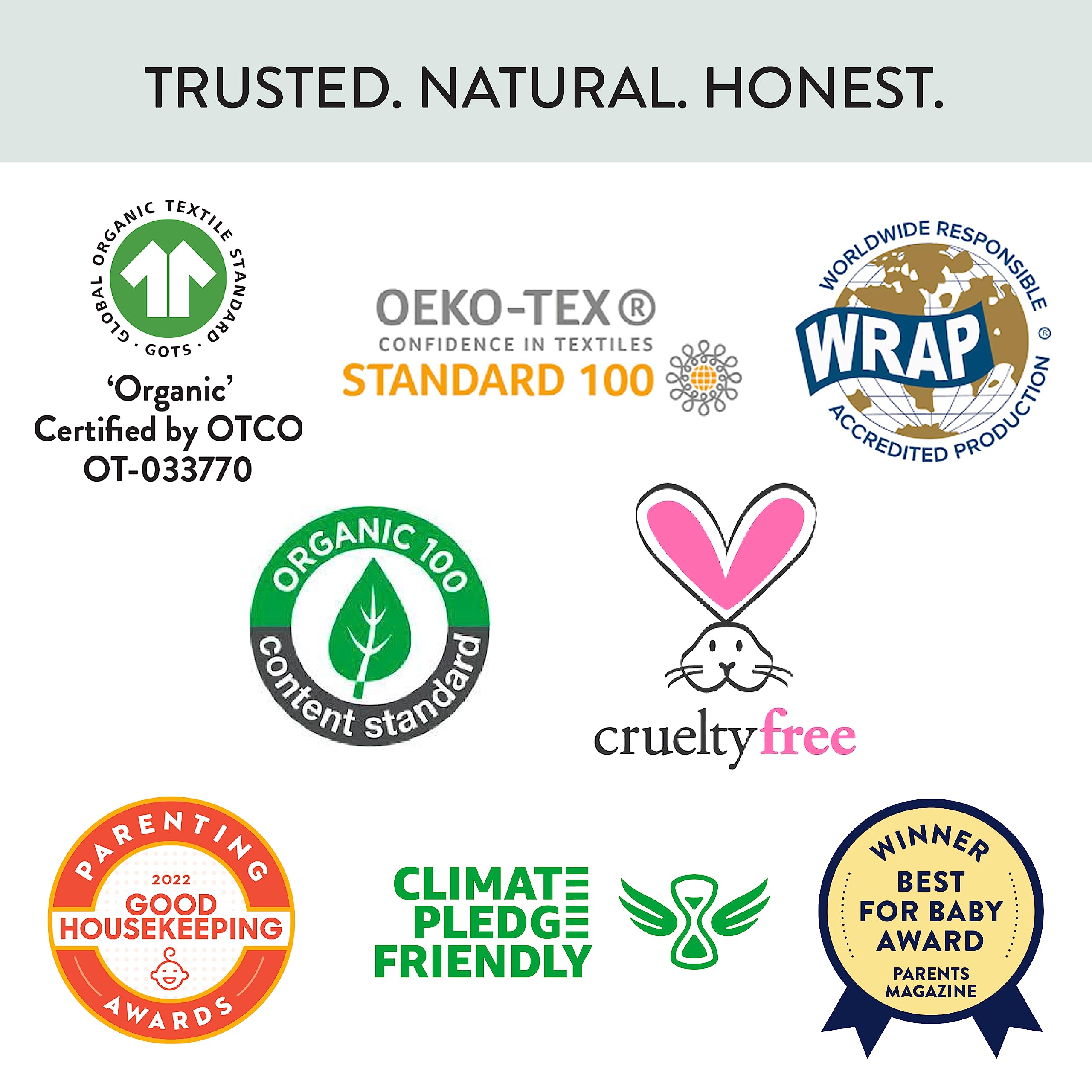 HonestBaby Unisex-Baby Organic Cotton Long Sleeve Tshirts Multipack