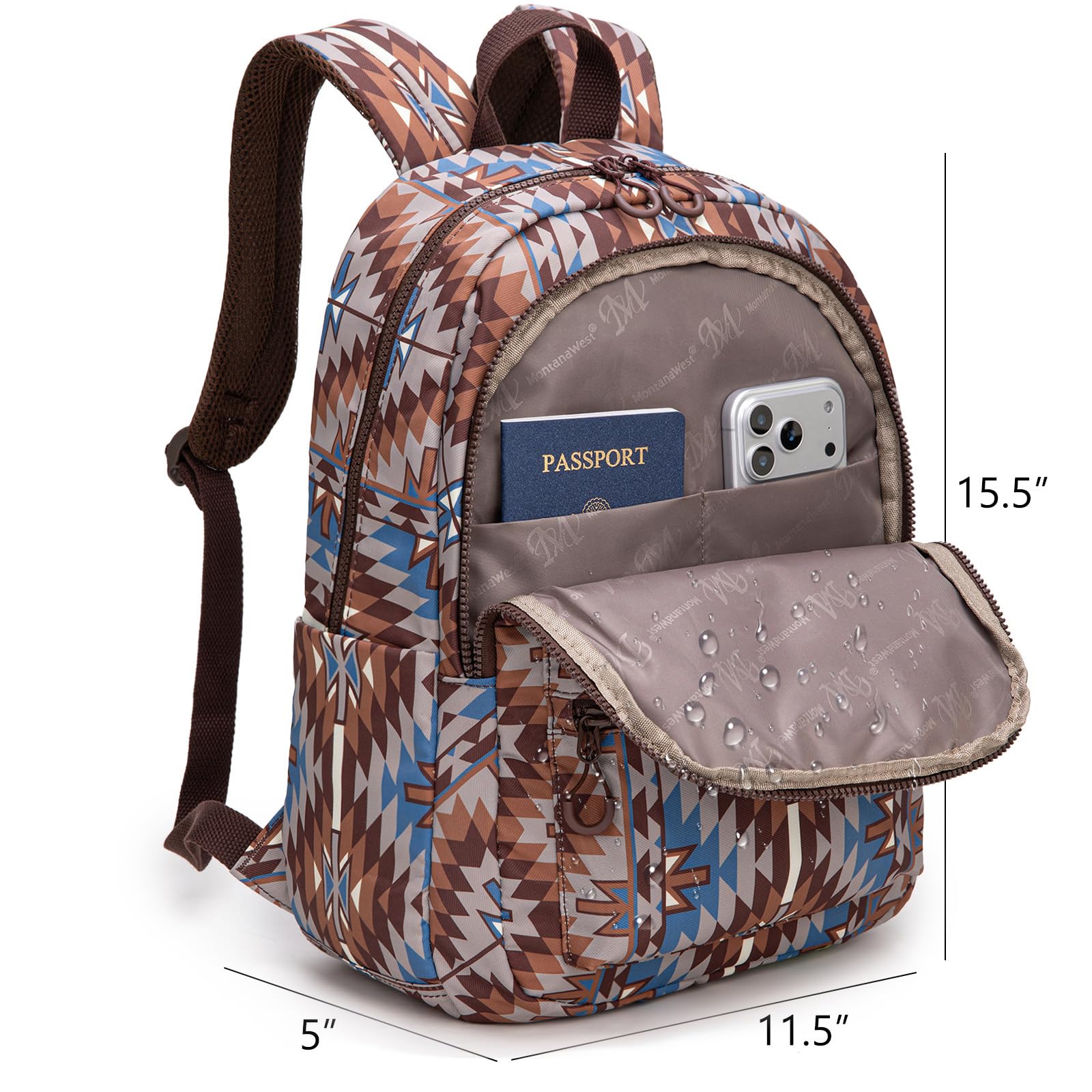 Montana West Backpack Purse for Women Western Aztec Backpack Purse Lightweight Casual Daypack for Travel
