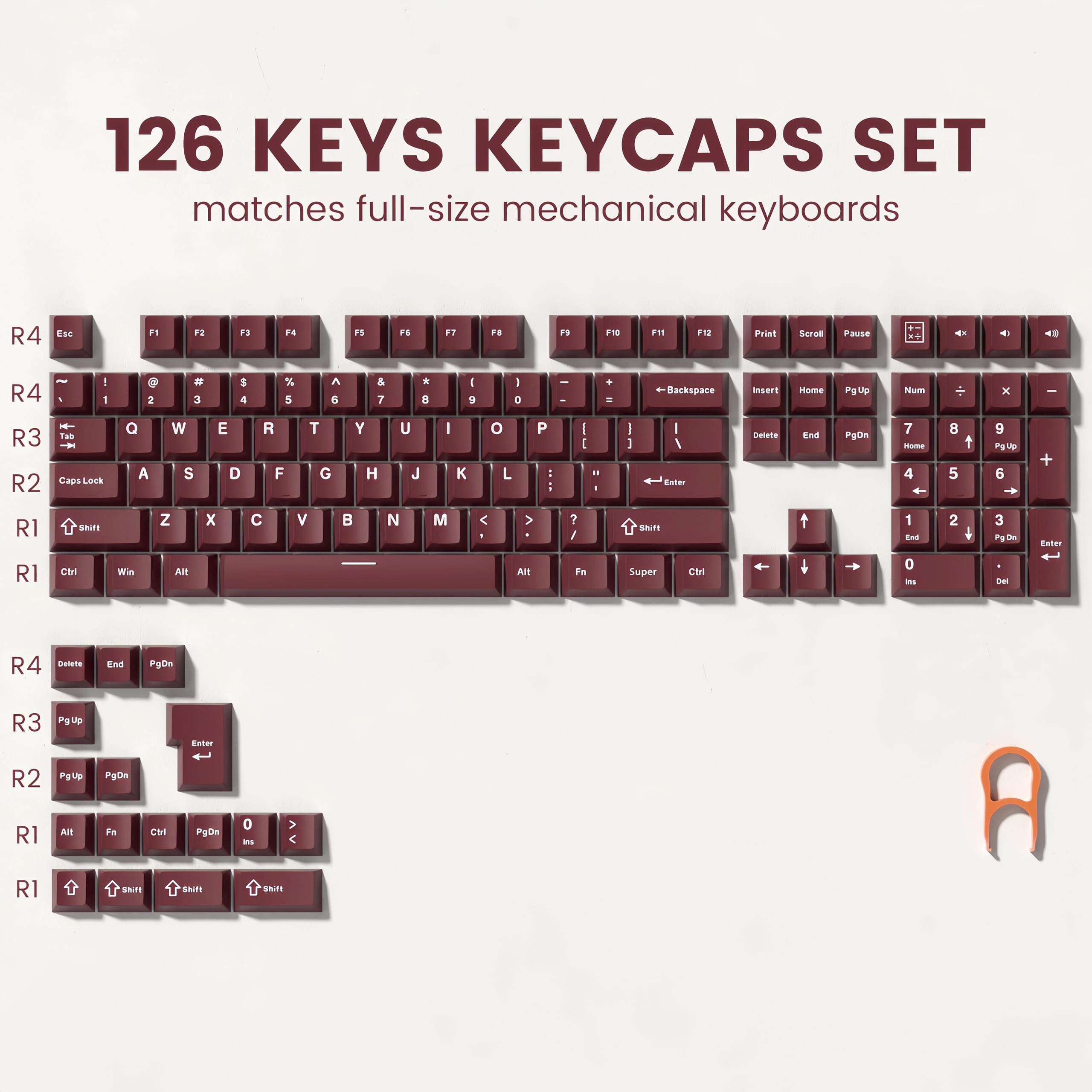 dagaladoo Black Topographic keycaps Double Shot PBT keycaps Shine Through Keyboard Keys Side Printed Key caps Cherry Profile Custom keycap Set for100%, 75%, 65%, 60% US Layout Mechanical Keyboard