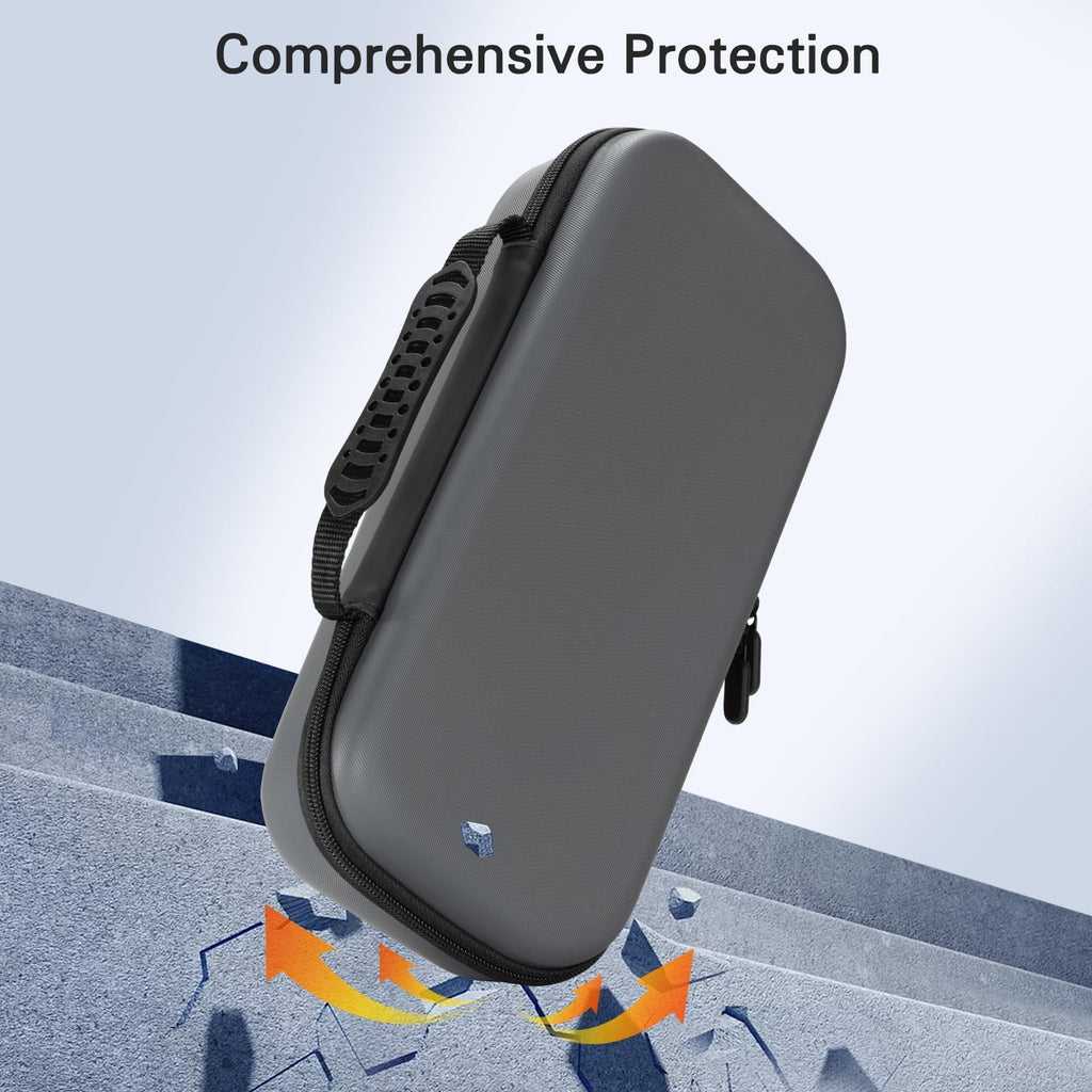 CoBak Hard Carrying Shell Case for PlayStation Portal Remote Player - with 2 Screen Protector, 1 Grip Case, 4 Thumb Grip Caps, Hard Outer Cover for PS5 Portal, Black