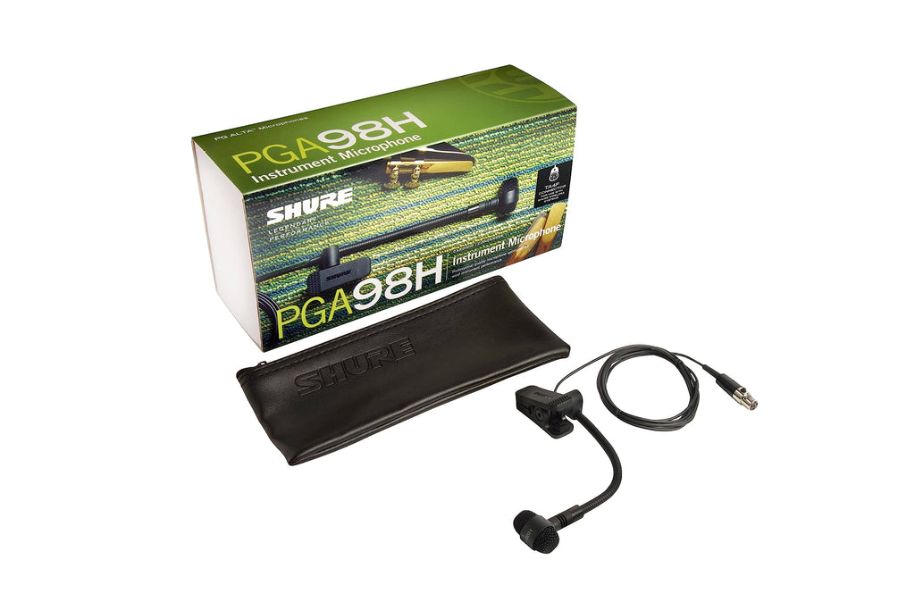 Shure PGA98H Condenser Microphone - with Cardioid Pick-up Pattern,Condenser Gooseneck Instrument Microphone with 15' XLR-XLR Cable (PGA98H-XLR)