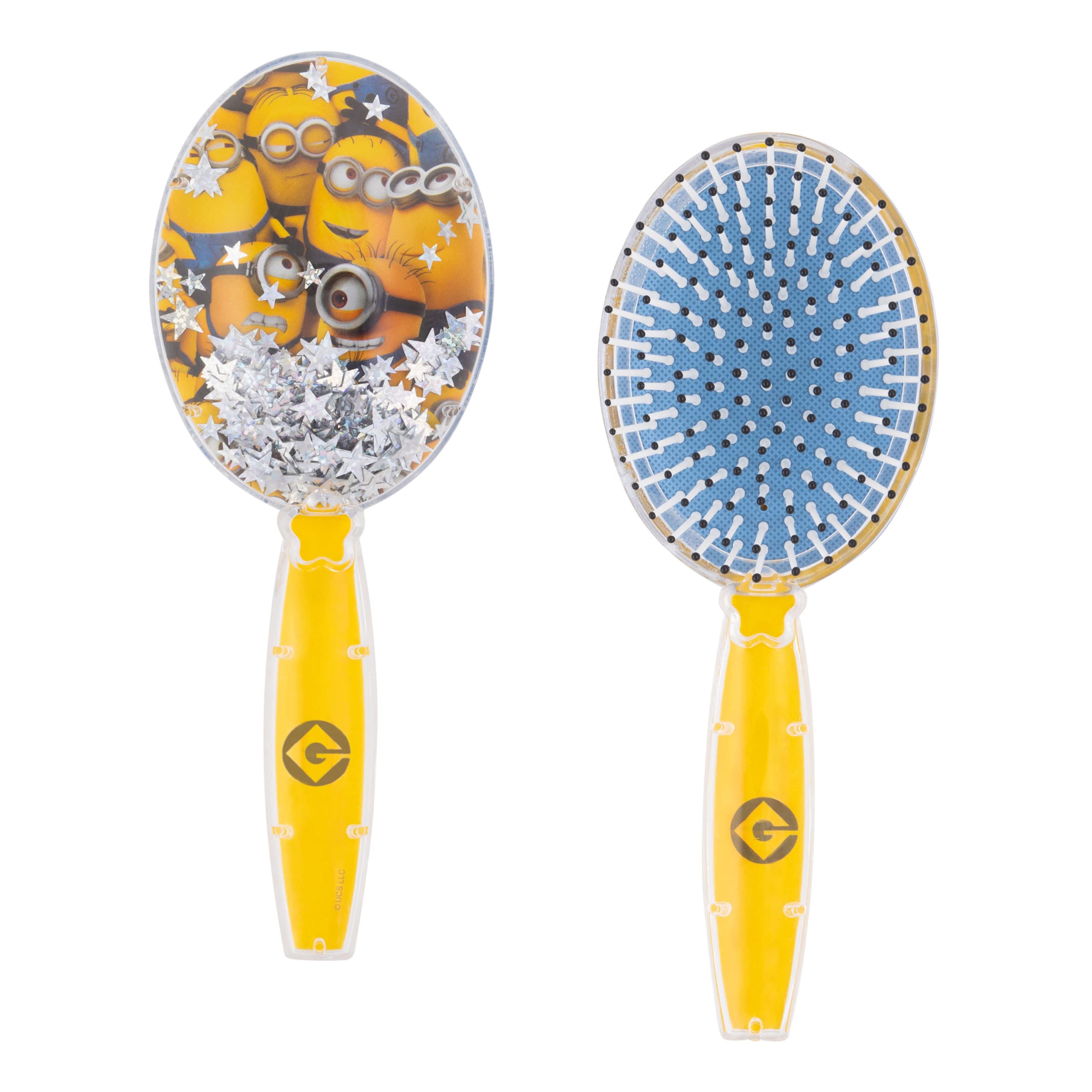 CoComelon Hair Brush with Magical Sparkling Stars Confetti HairBrush, Green - Kids Hair Brush Ages 3+