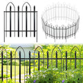 Thealyn Garden Fence 24" H x 24" W (5 Panels, Total 10 ft), Metal Fence Decorative Border Fence, Rustproof Landscape Fencing for Dog, Flower Bed, Yard, Patio, Animal Barrier